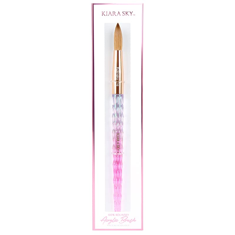 Kiara Sky Pink Crystal Acrylic Kolinsky Nail Brush # 20