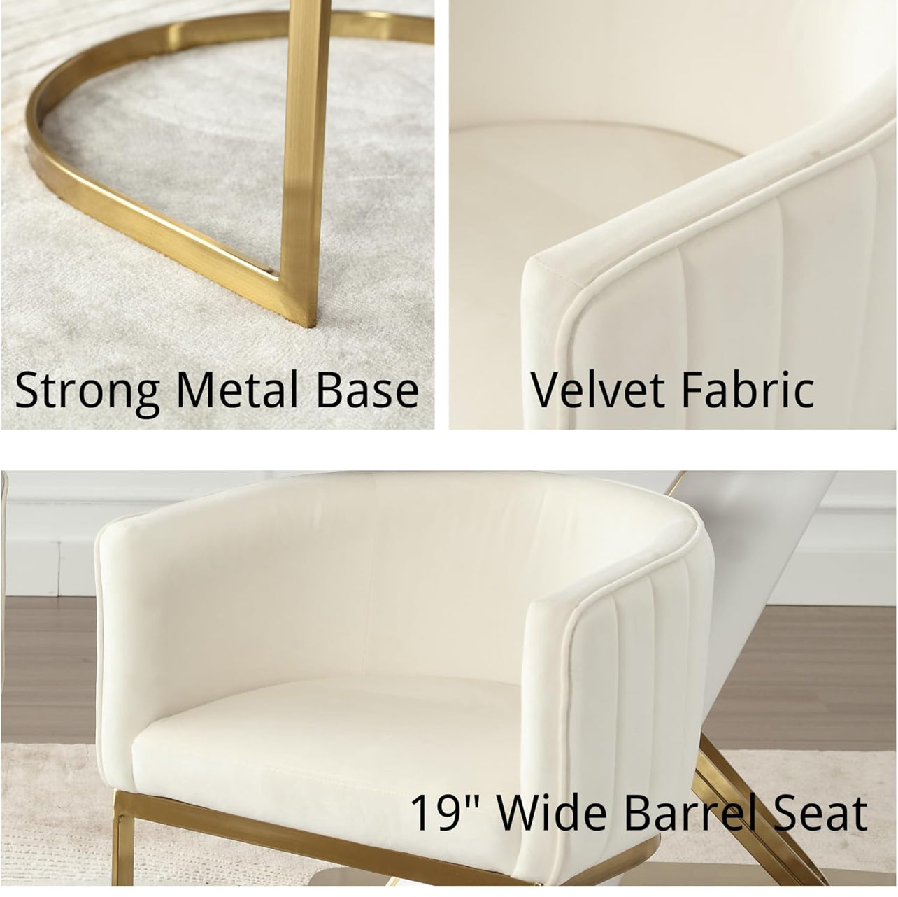 Velvet Customer Pedicure Chair - Cream