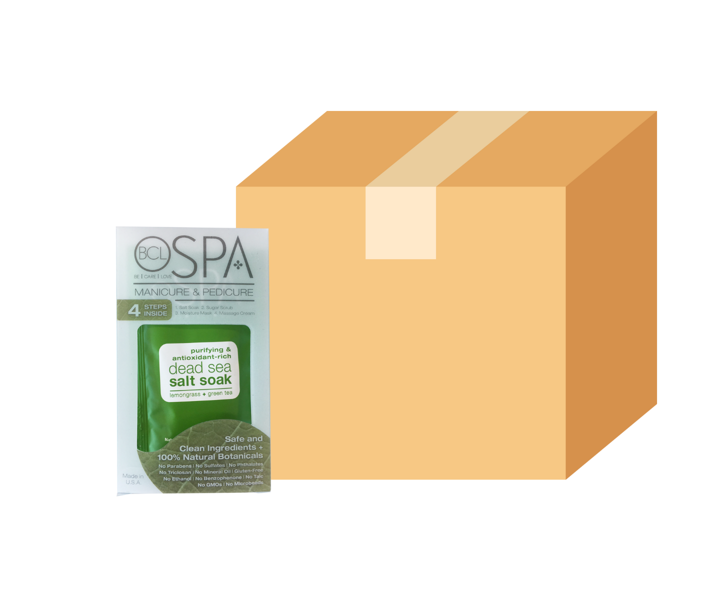 BCL Spa 4 Step Deluxe Organic - Lemongrass & Green - Case of 72