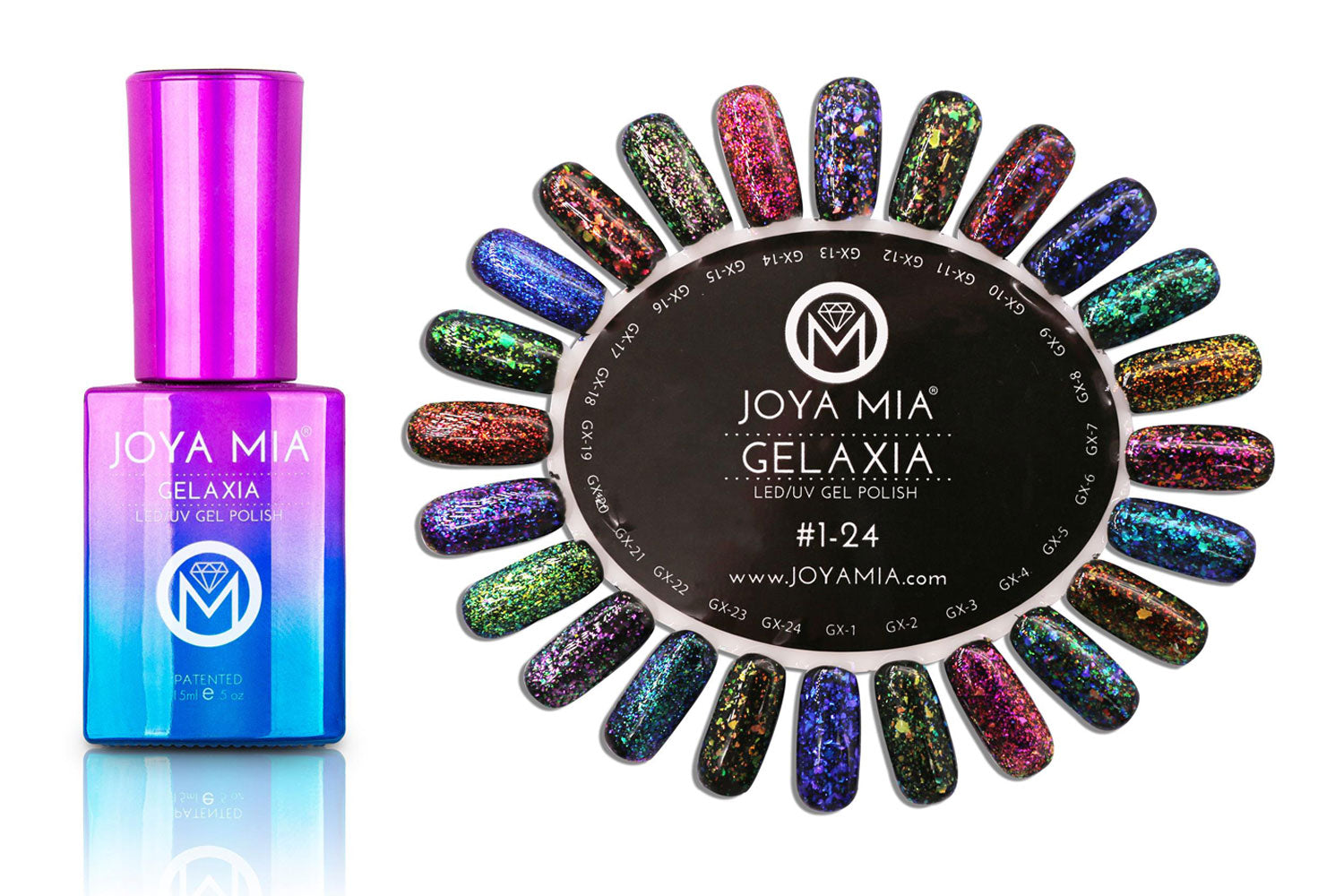 GELAXIA FLAKE GEL POLISH - 24 COLORS