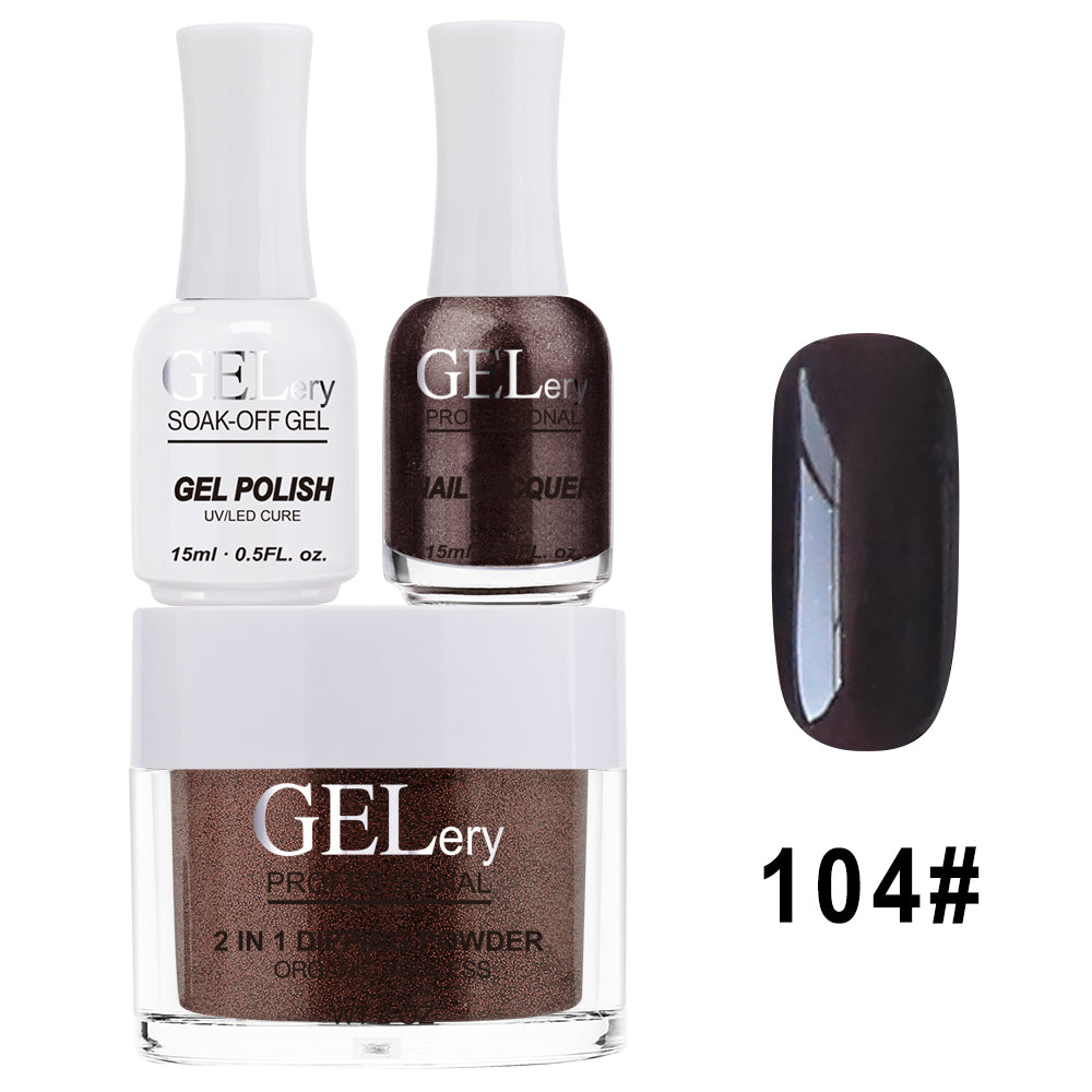 GELery 3 in 1 Trio Set - Gel, Lacquer, & Dip - #104