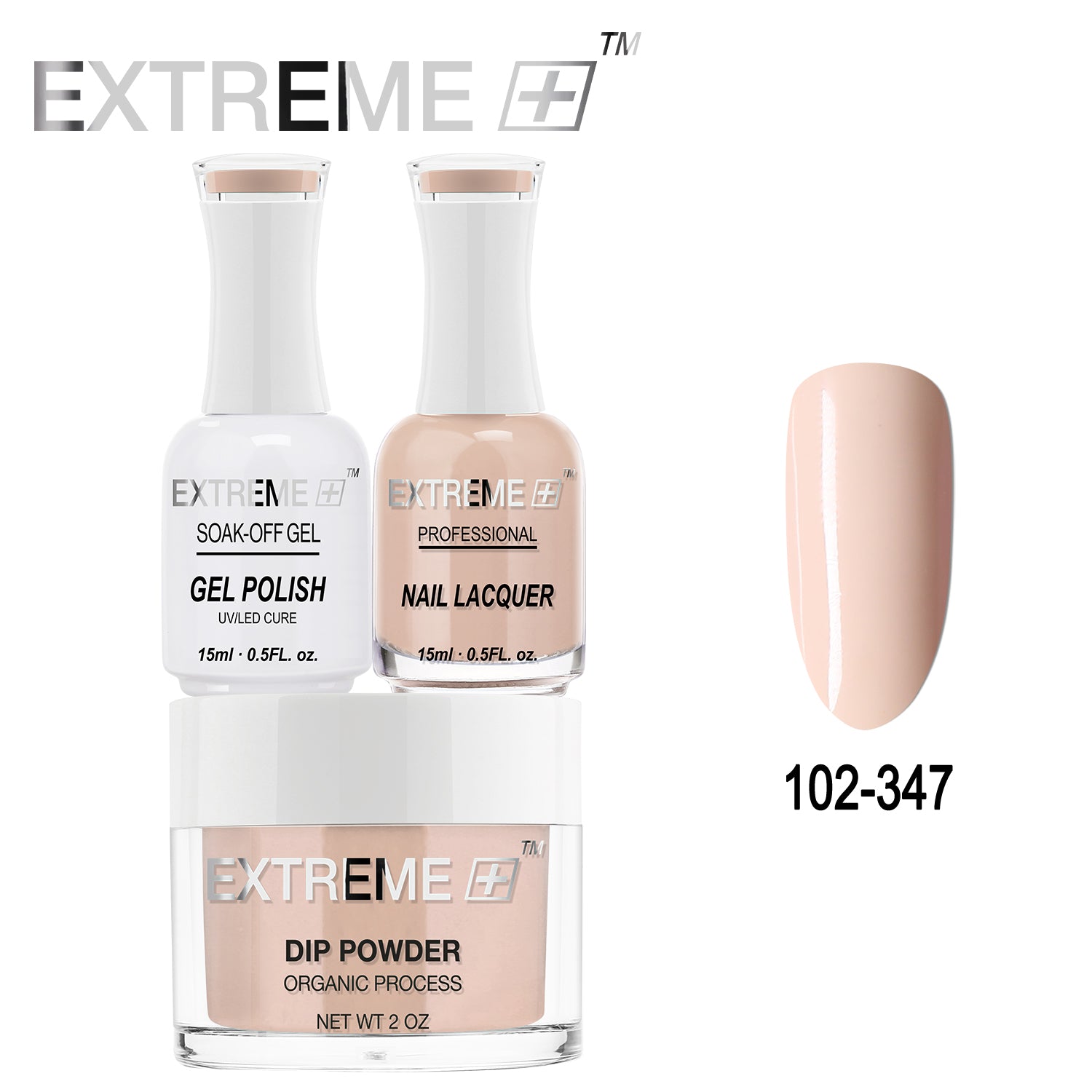 EXTREME+ All-in-One 3-in-1 Combo Set - Dip Powder, Gel Polish, and Nail Lacquer #102