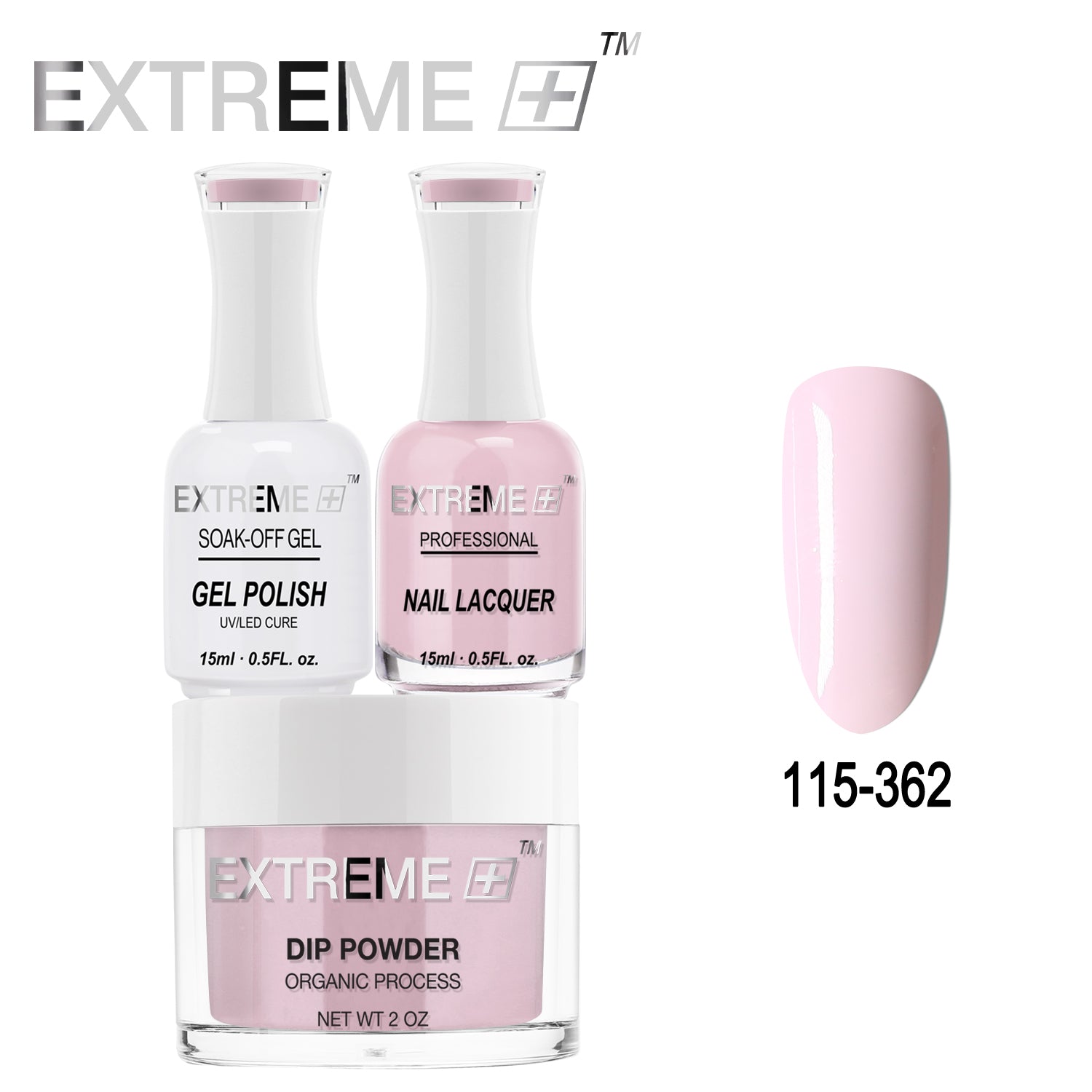 EXTREME+ All-in-One 3-in-1 Combo Set - Dip Powder, Gel Polish, and Nail Lacquer #115