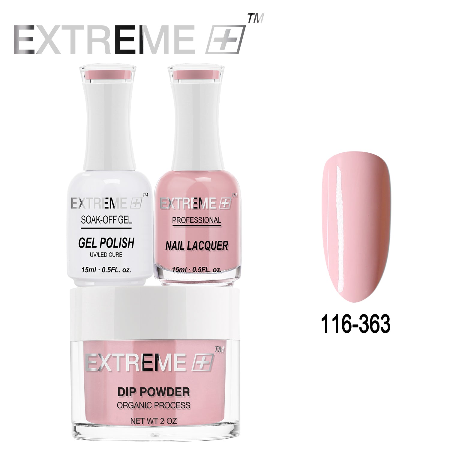 EXTREME+ All-in-One 3-in-1 Combo Set - Dip Powder, Gel Polish, and Nail Lacquer #116