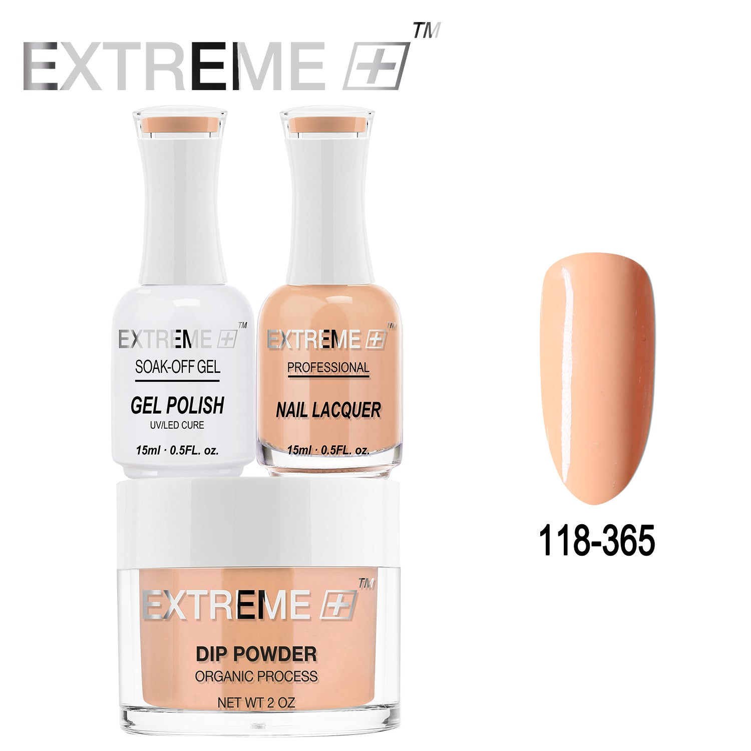 EXTREME+ All-in-One 3-in-1 Combo Set - Dip Powder, Gel Polish, and Nail Lacquer #118