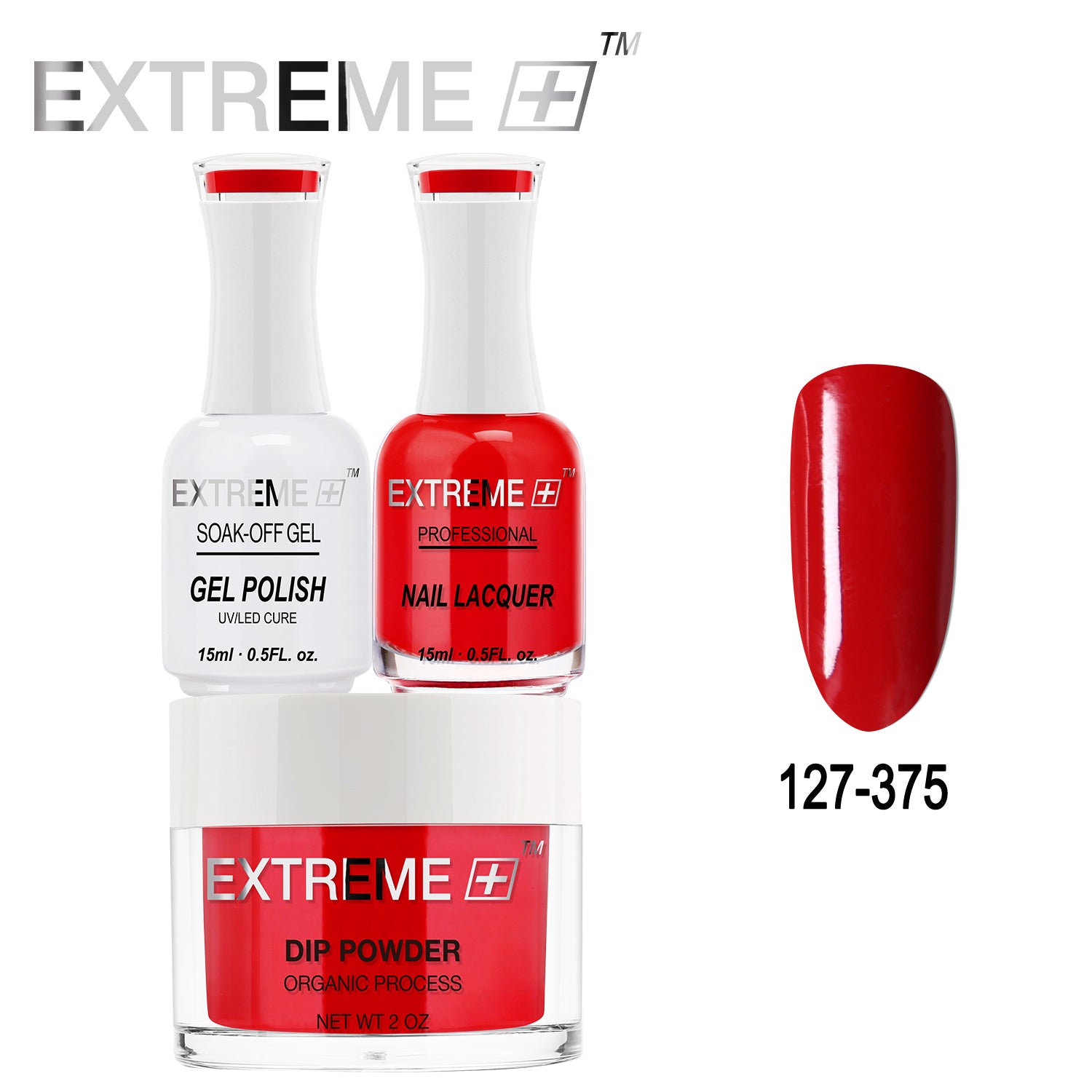 EXTREME+ All-in-One 3-in-1 Combo Set - Dip Powder, Gel Polish, and Nail Lacquer #127