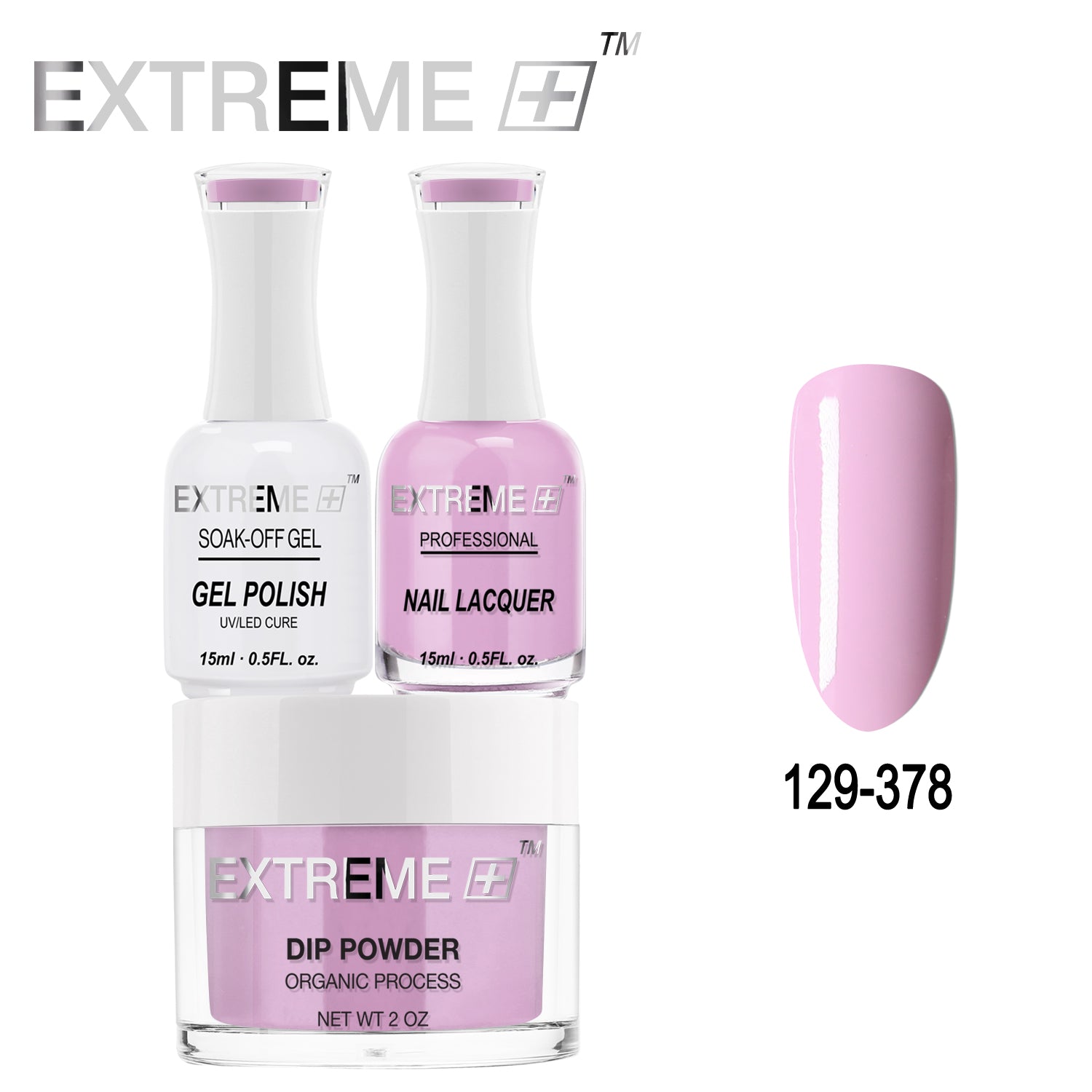 EXTREME+ All-in-One 3-in-1 Combo Set - Dip Powder, Gel Polish, and Nail Lacquer #129