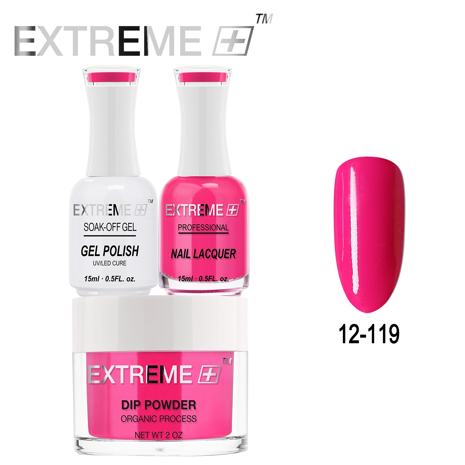 EXTREME+ All-in-One 3-in-1 Combo Set - Dip Powder, Gel Polish, and Nail Lacquer #012