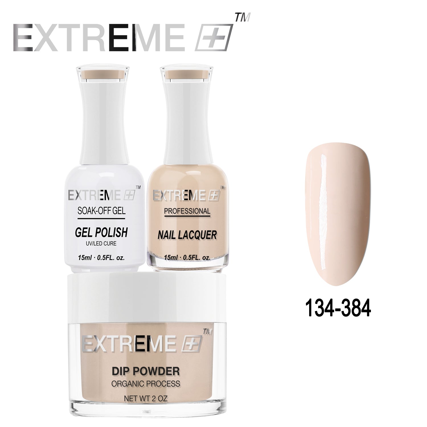 EXTREME+ All-in-One 3-in-1 Combo Set - Dip Powder, Gel Polish, and Nail Lacquer #134