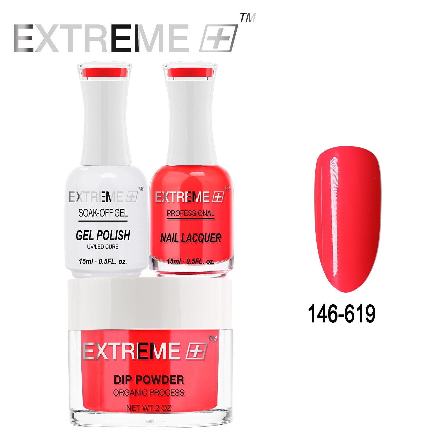 EXTREME+ All-in-One 3-in-1 Combo Set - Dip Powder, Gel Polish, and Nail Lacquer #146