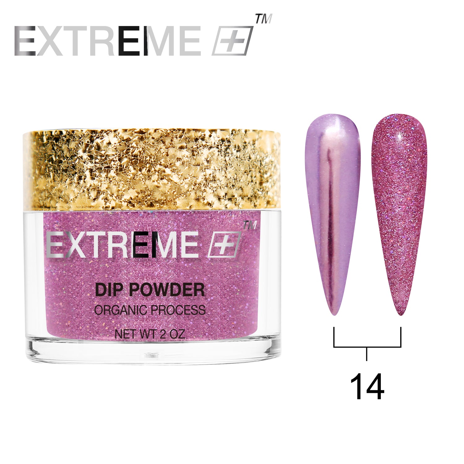 EXTREME+ Holo Chrome Dip Powder - #014