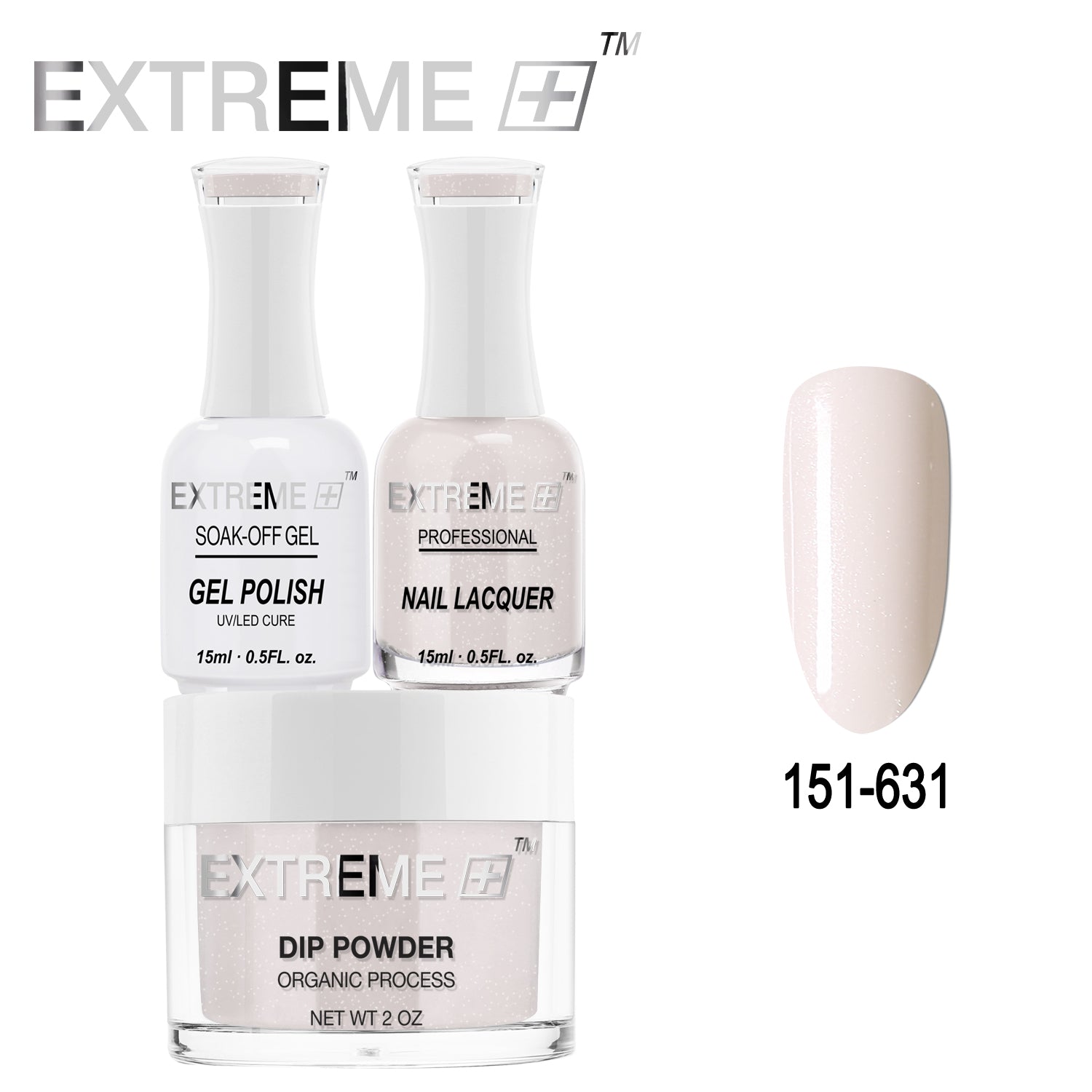 EXTREME+ All-in-One 3-in-1 Combo Set - Dip Powder, Gel Polish, and Nail Lacquer #151