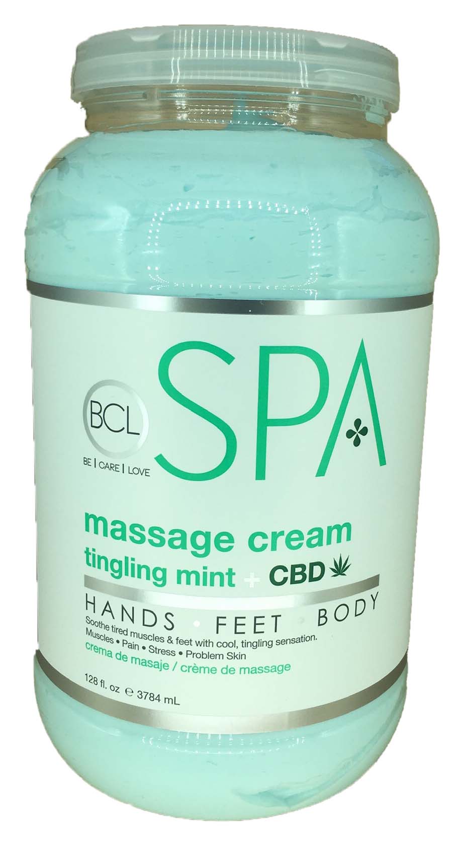 BCL Spa Massage Cream Tingling Mint (128 oz)