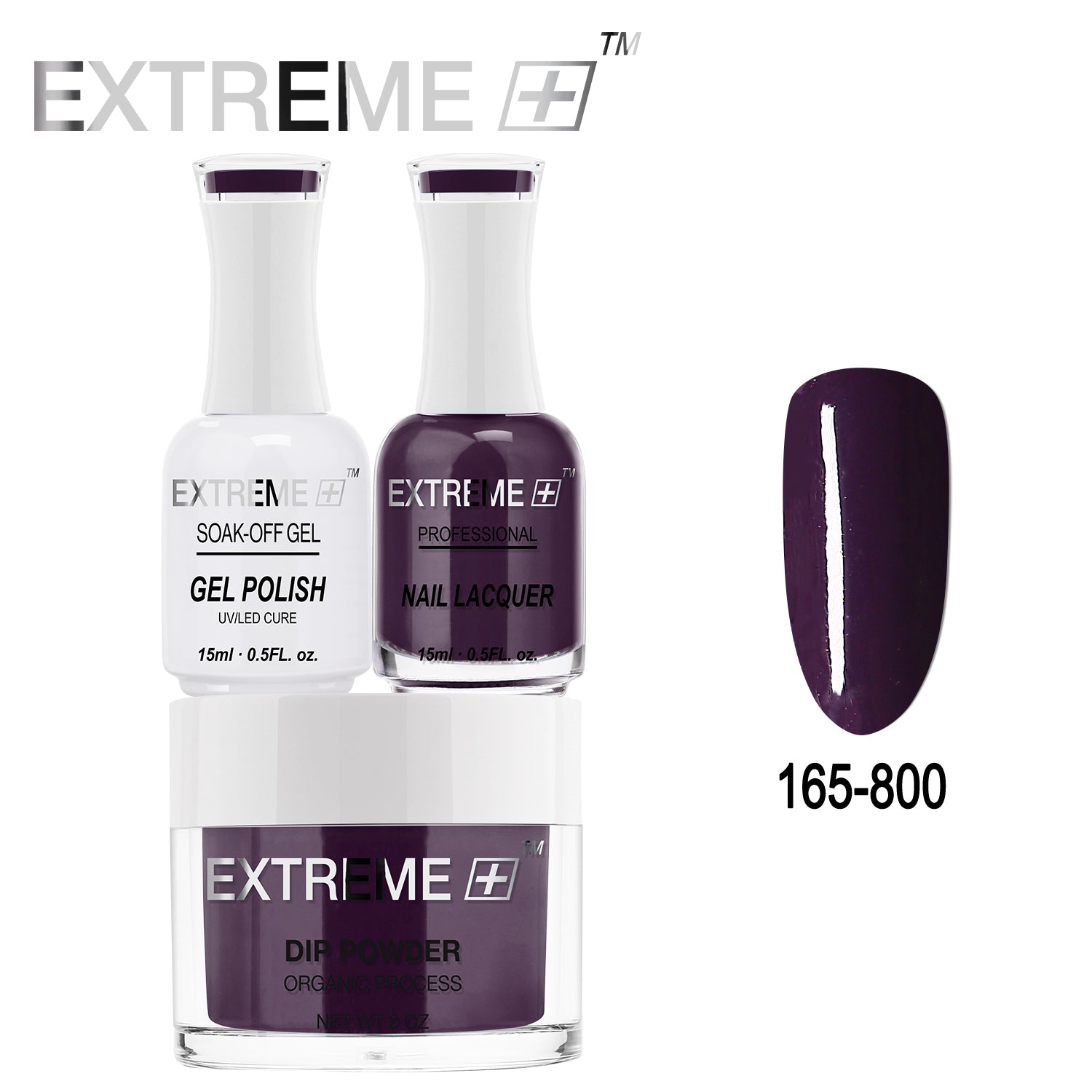 EXTREME+ All-in-One 3-in-1 Combo Set - Dip Powder, Gel Polish, and Nail Lacquer #165