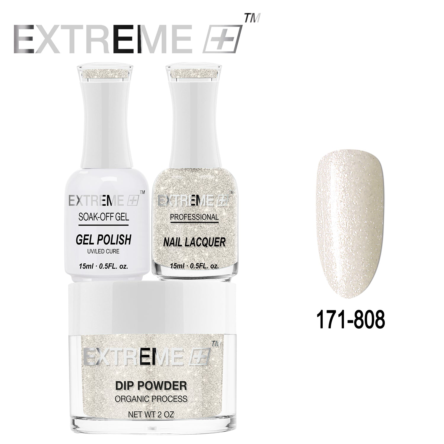 EXTREME+ All-in-One 3-in-1 Combo Set - Dip Powder, Gel Polish, and Nail Lacquer #171