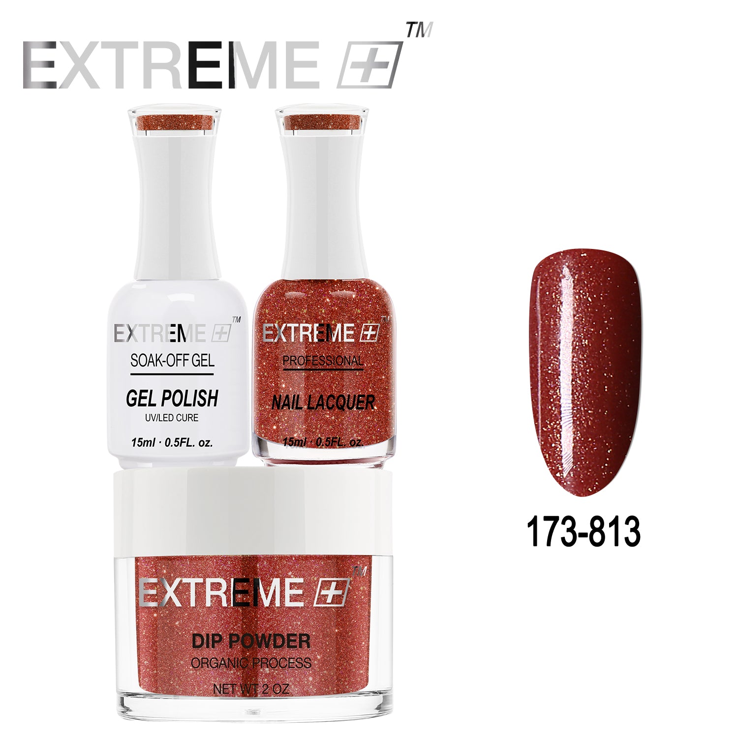 EXTREME+ All-in-One 3-in-1 Combo Set - Dip Powder, Gel Polish, and Nail Lacquer #173