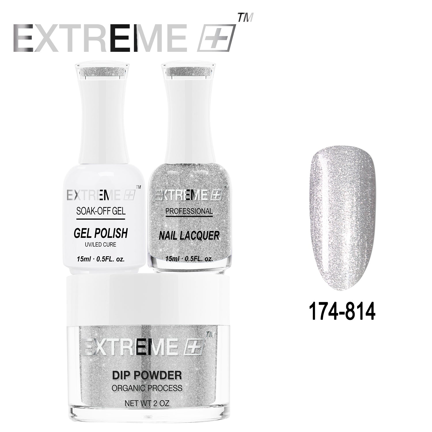 EXTREME+ All-in-One 3-in-1 Combo Set - Dip Powder, Gel Polish, and Nail Lacquer #174