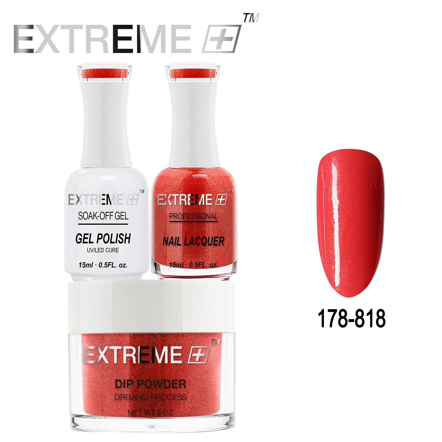 EXTREME+ All-in-One 3-in-1 Combo Set - Dip Powder, Gel Polish, and Nail Lacquer #178