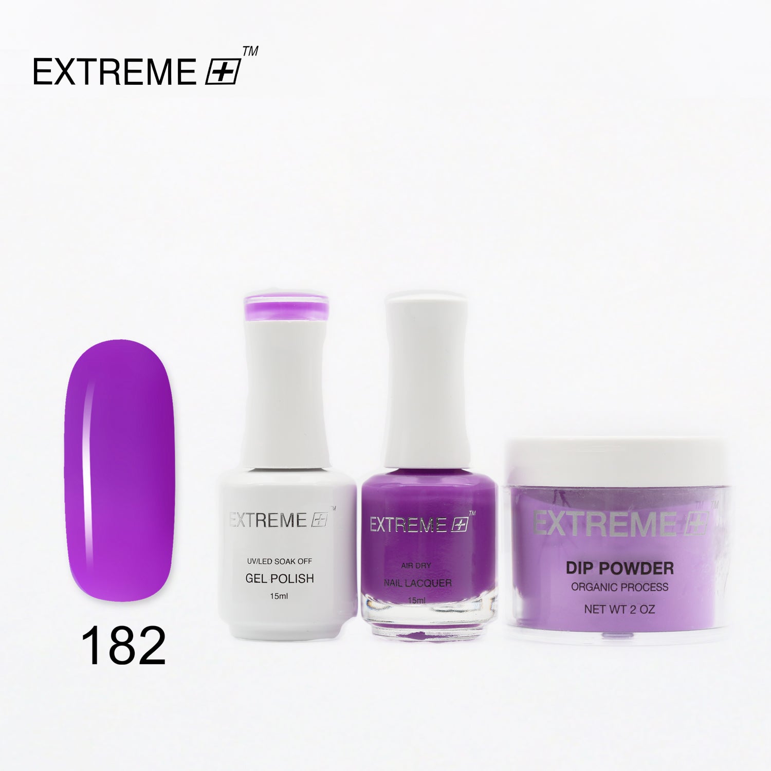 EXTREME+ 3 in 1 Combo Set - Gel, Lacquer, & Dip - #182