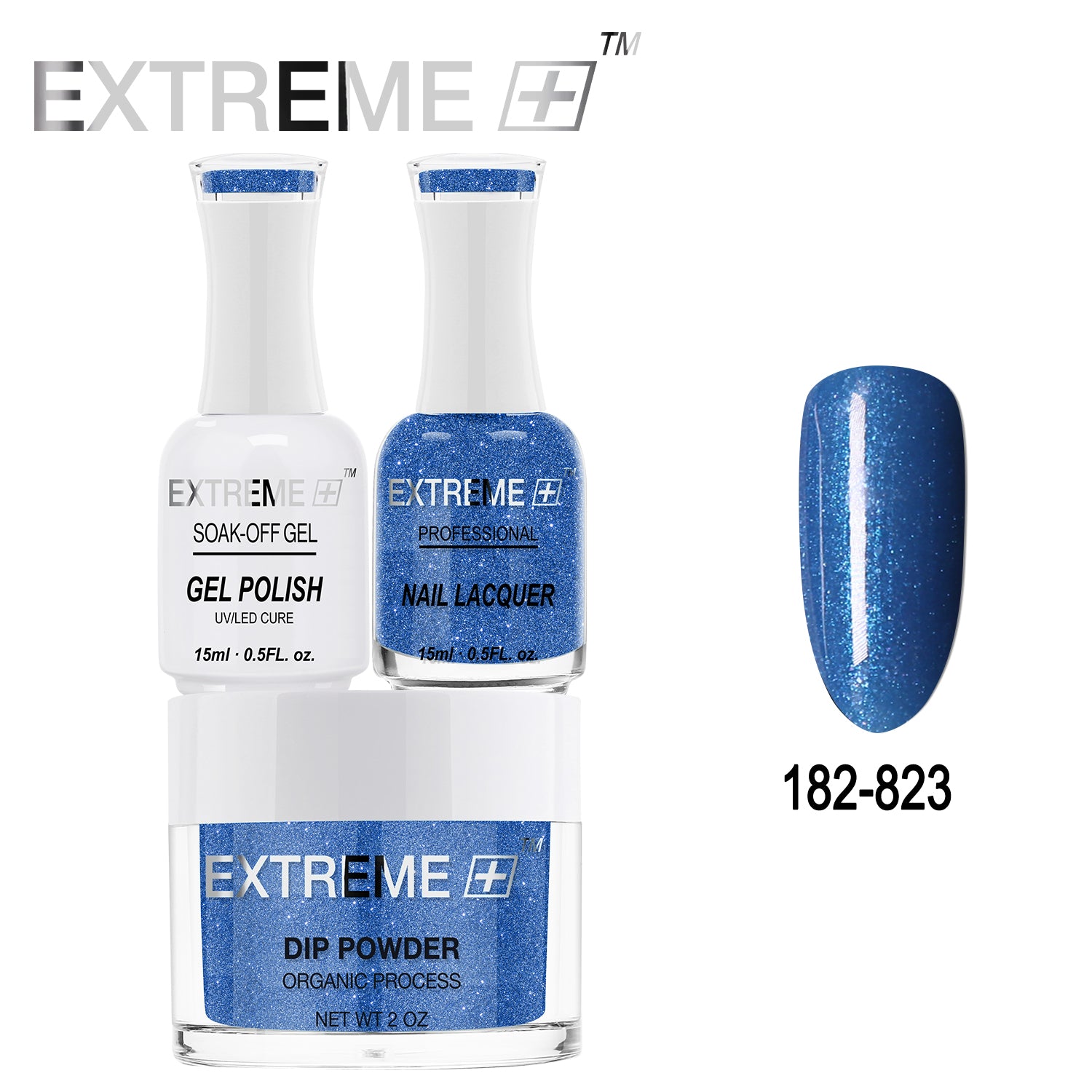 EXTREME+ All-in-One 3-in-1 Combo Set - Dip Powder, Gel Polish, and Nail Lacquer #182