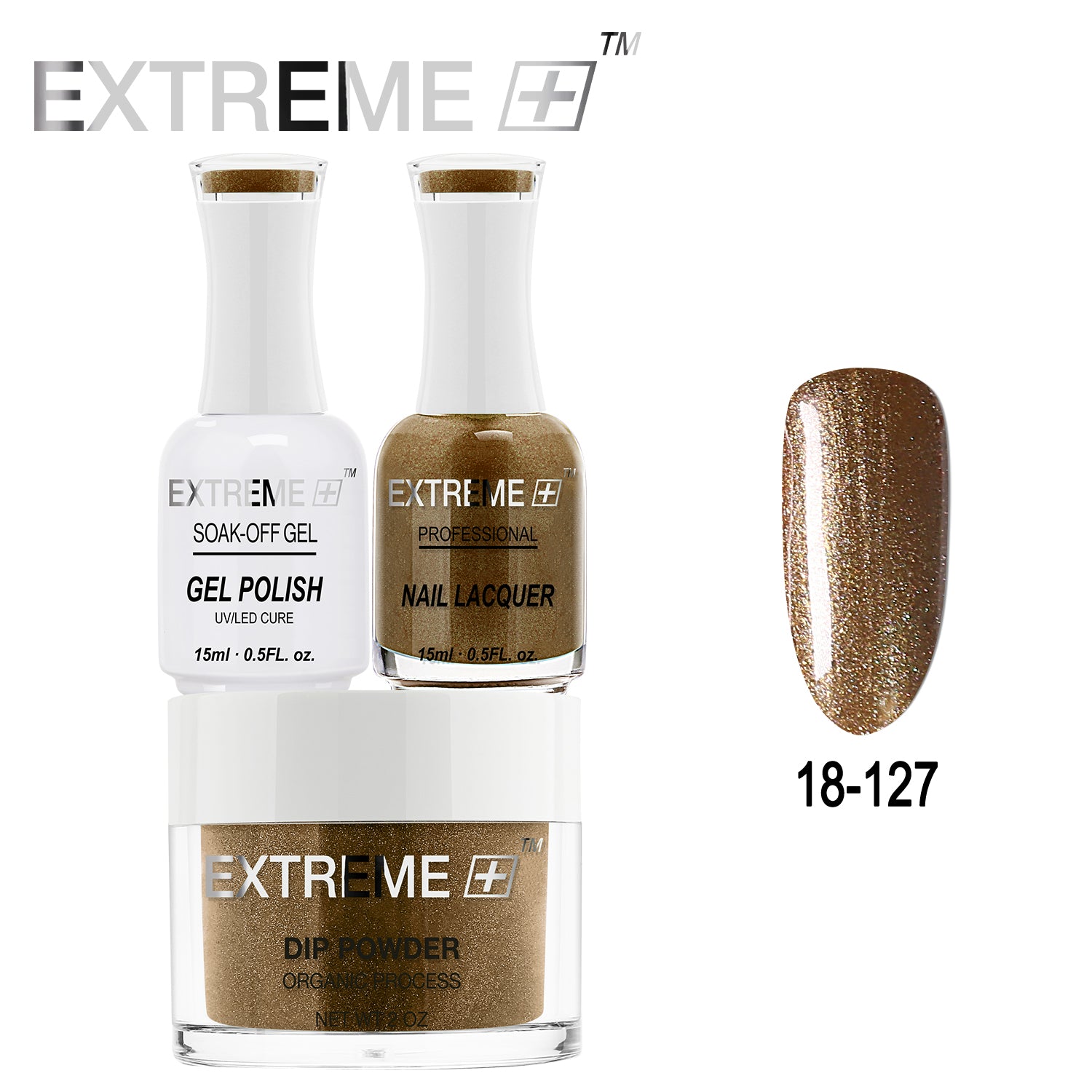 EXTREME+ All-in-One 3-in-1 Combo Set - Dip Powder, Gel Polish, and Nail Lacquer #018