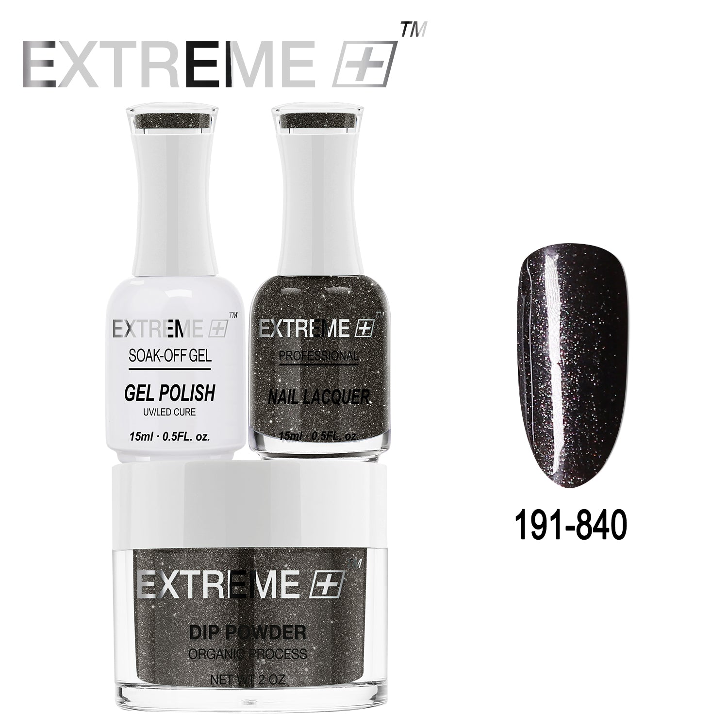 EXTREME+ All-in-One 3-in-1 Combo Set - Dip Powder, Gel Polish, and Nail Lacquer #191