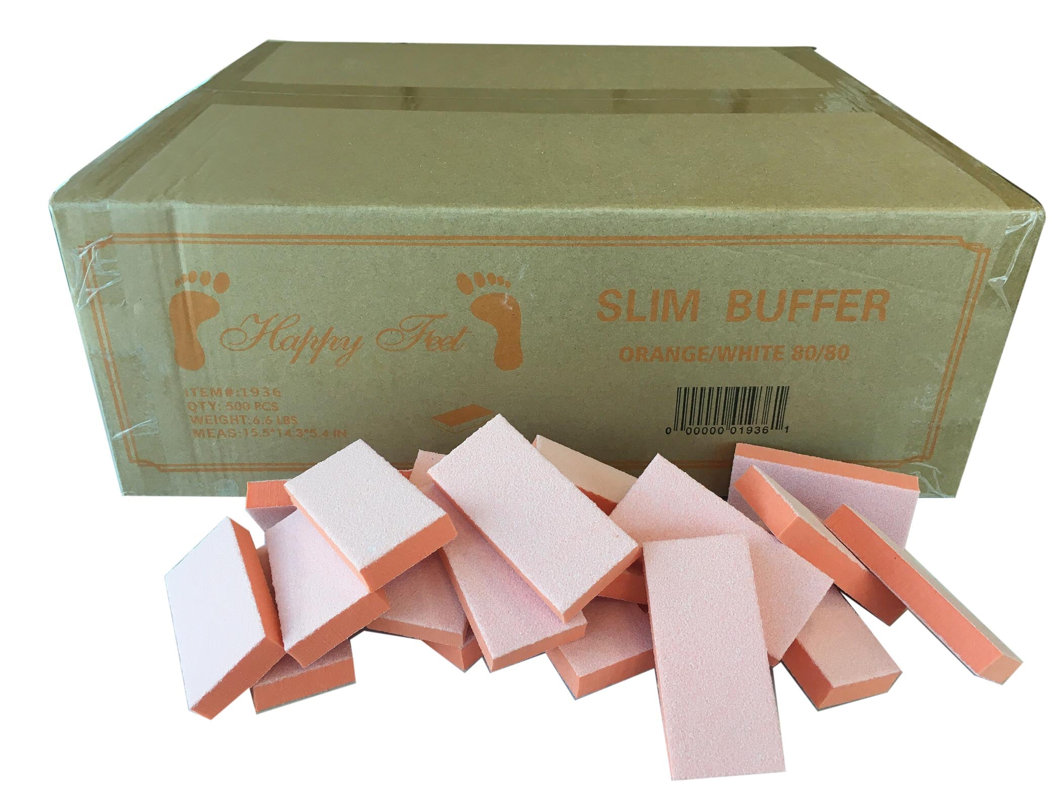 Happy Feet Slim Buffer Orange White 80/80