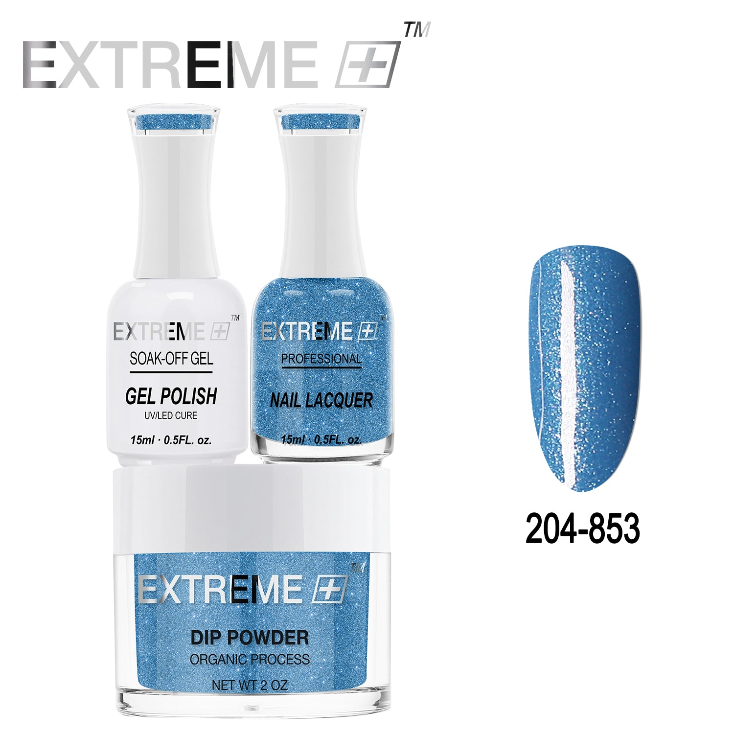 EXTREME+ All-in-One 3-in-1 Combo Set - Dip Powder, Gel Polish, and Nail Lacquer #204