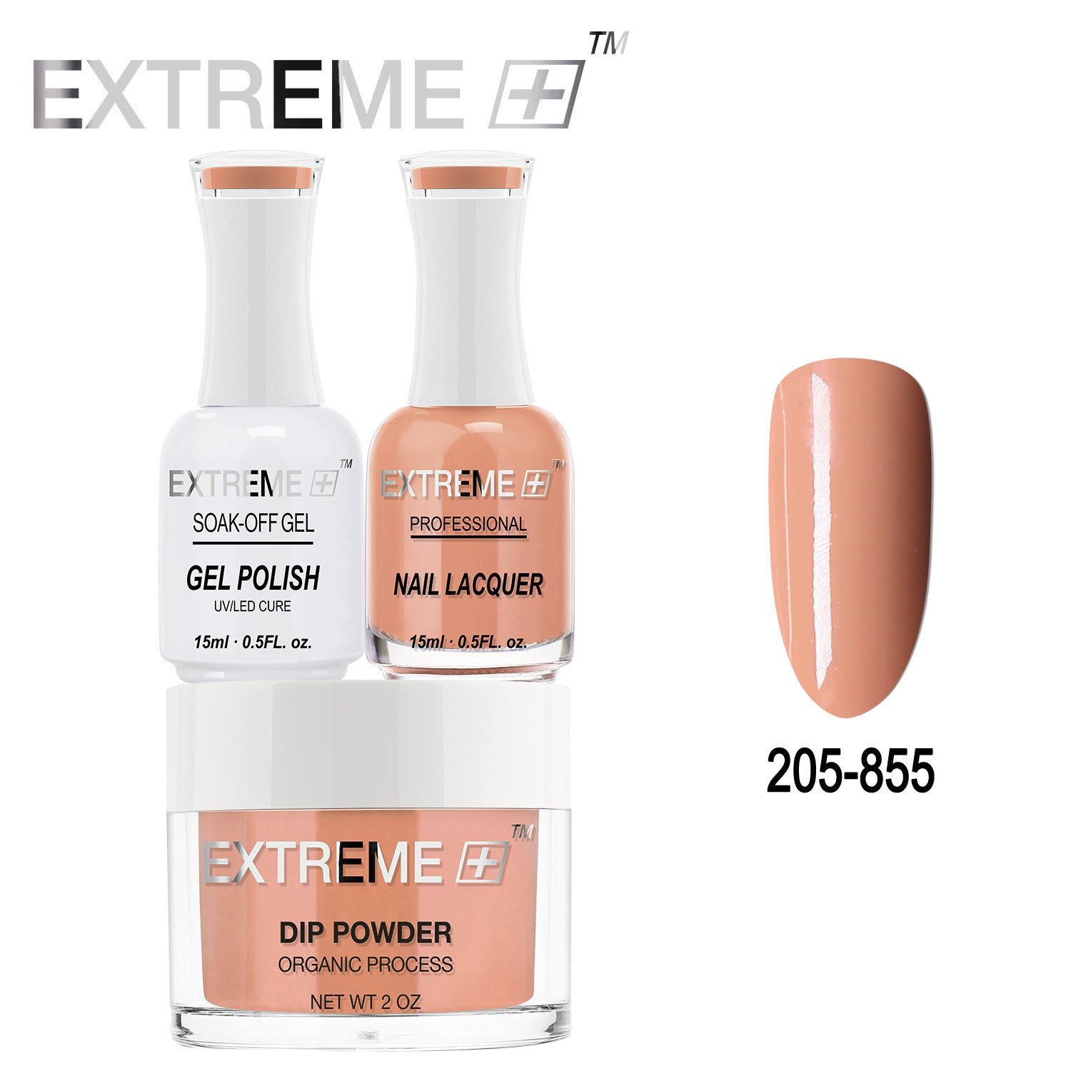 EXTREME+ All-in-One 3-in-1 Combo Set - Dip Powder, Gel Polish, and Nail Lacquer #205