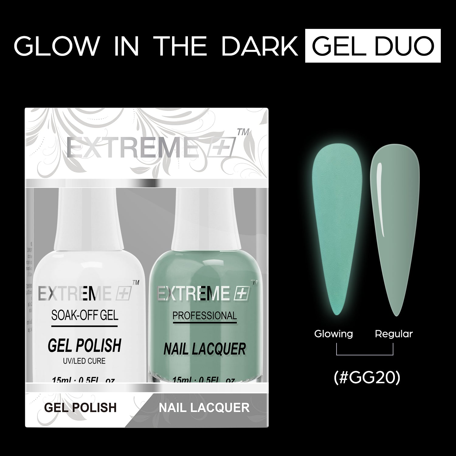 EXTREME+ Glow in the Dark Gel Matching Lacquer - #020