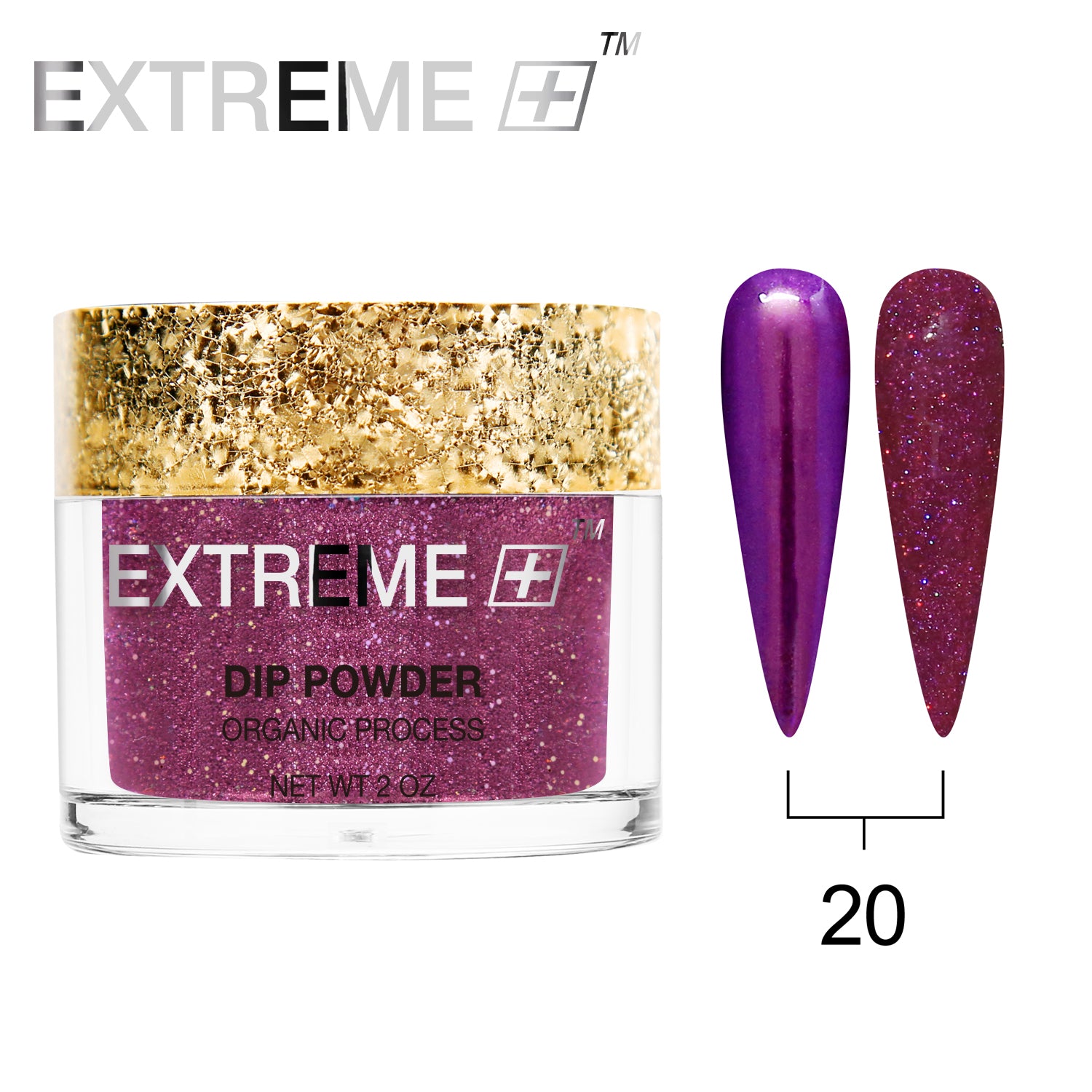 EXTREME+ Holo Chrome Dip Powder - #020