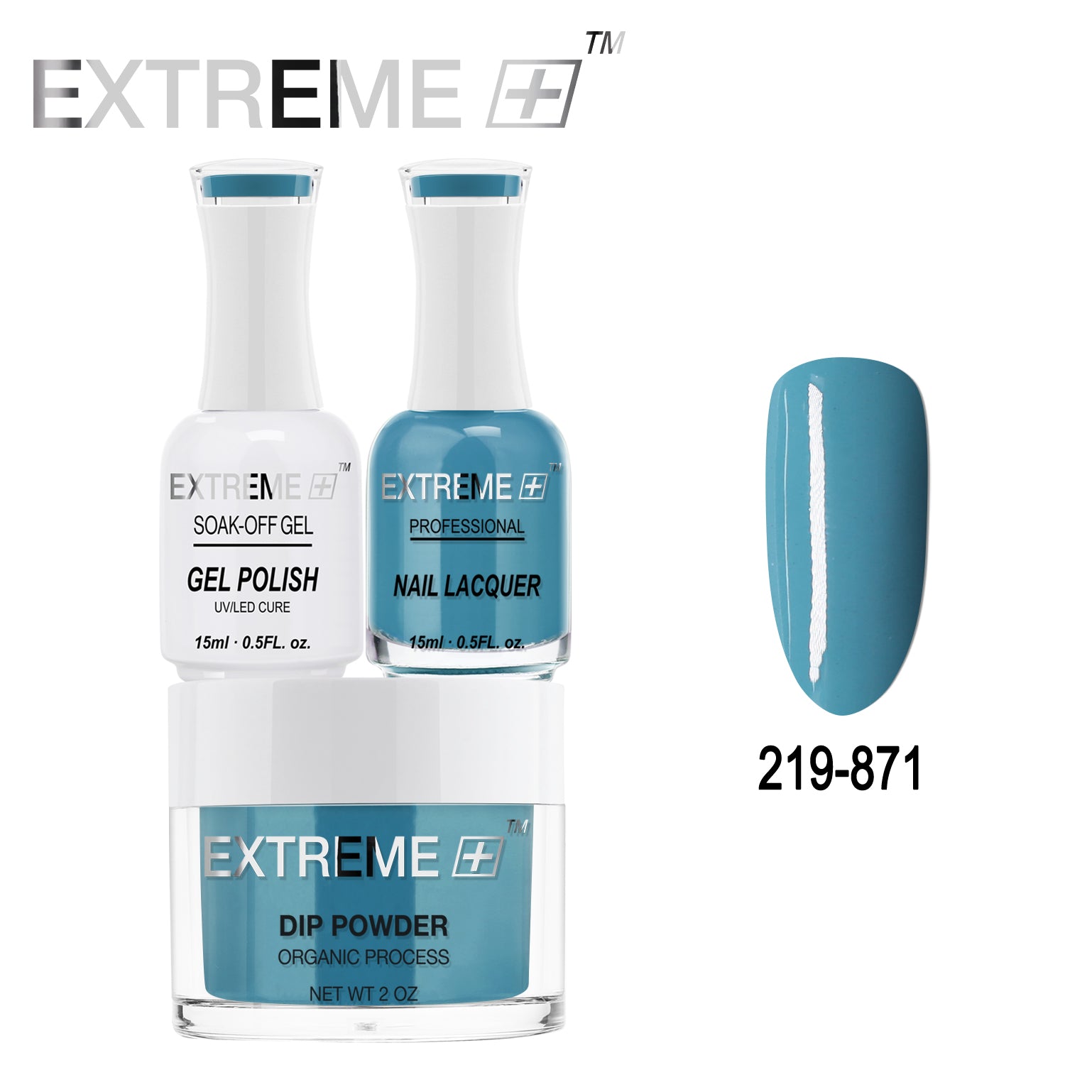 EXTREME+ All-in-One 3-in-1 Combo Set - Dip Powder, Gel Polish, and Nail Lacquer #219