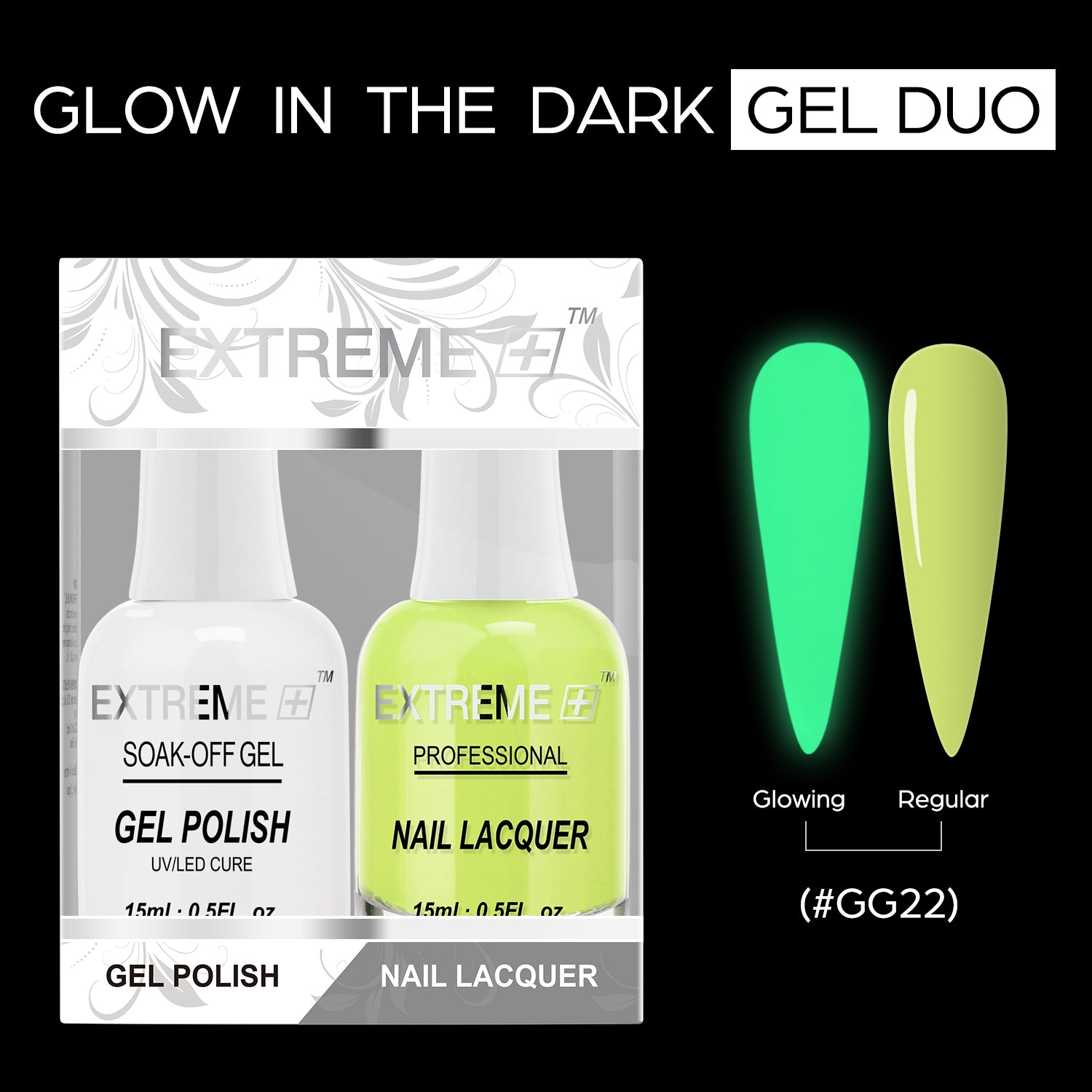 EXTREME+ Glow in the Dark Gel Matching Lacquer - #022