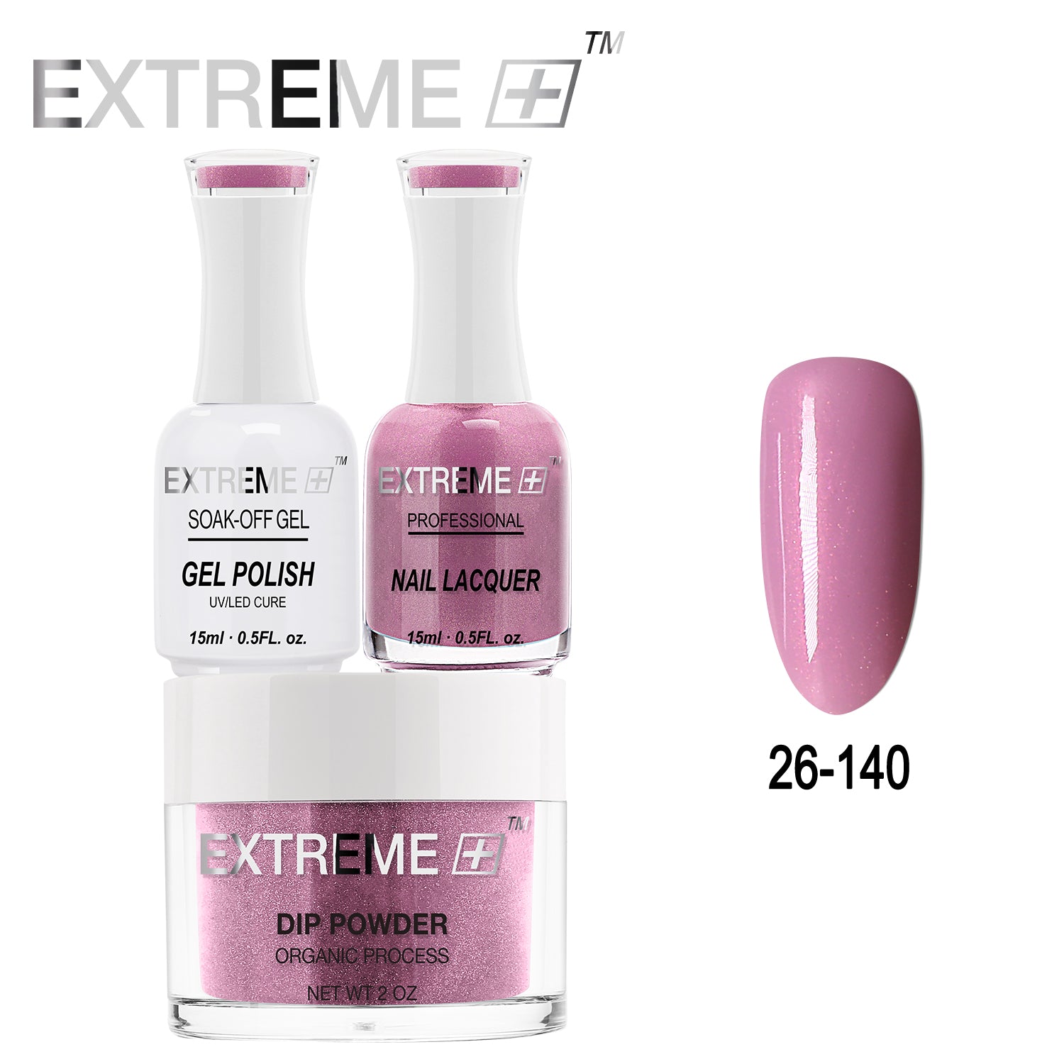 EXTREME+ All-in-One 3-in-1 Combo Set - Dip Powder, Gel Polish, and Nail Lacquer #026