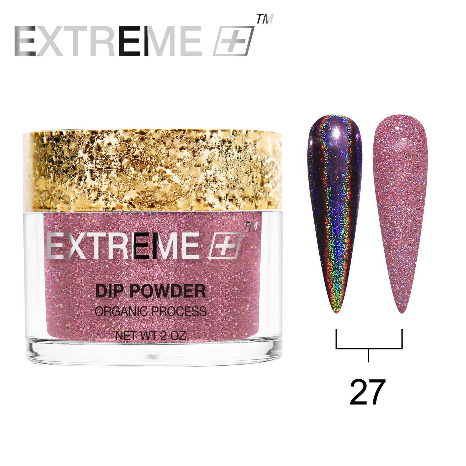 EXTREME+ Holo Chrome Dip Powder - #027