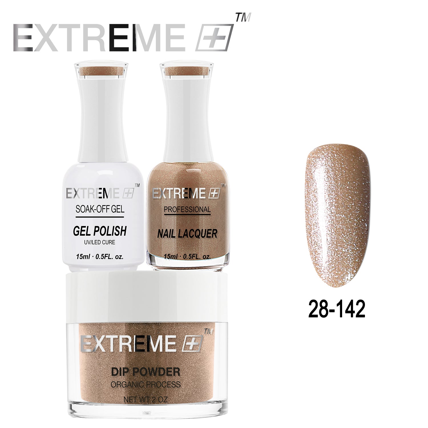 EXTREME+ All-in-One 3-in-1 Combo Set - Dip Powder, Gel Polish, and Nail Lacquer #028