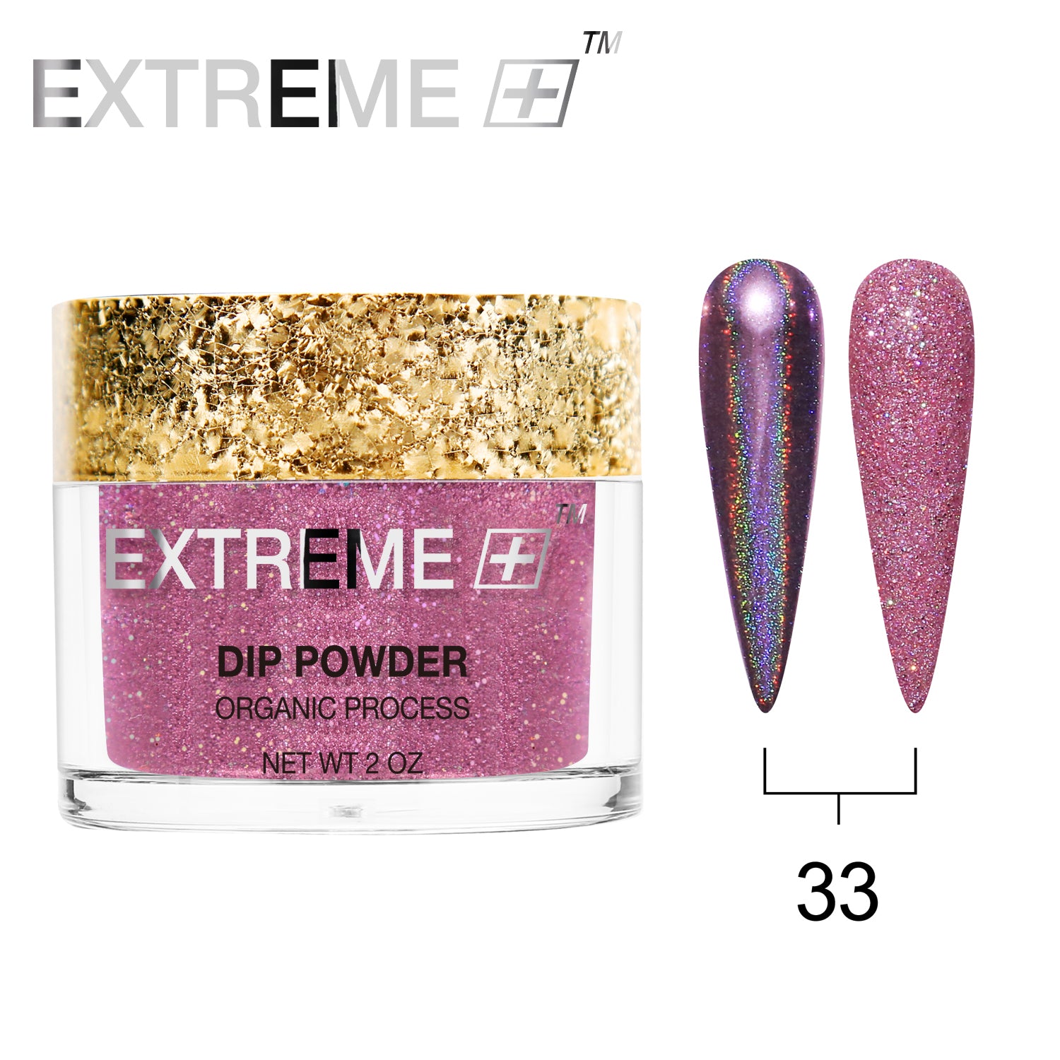 EXTREME+ Holo Chrome Dip Powder - #033