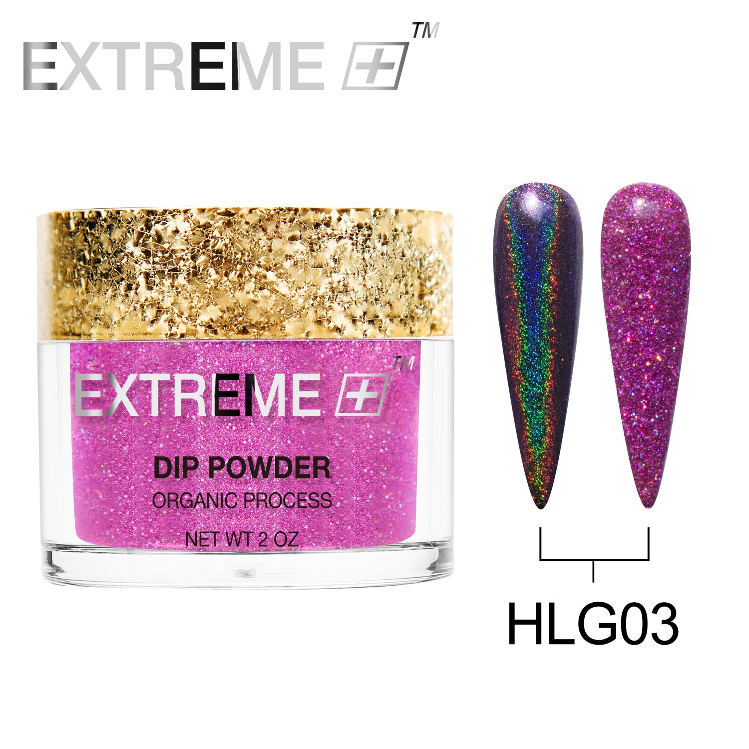 EXTREME+ Holo Chrome Dip Powder - #003