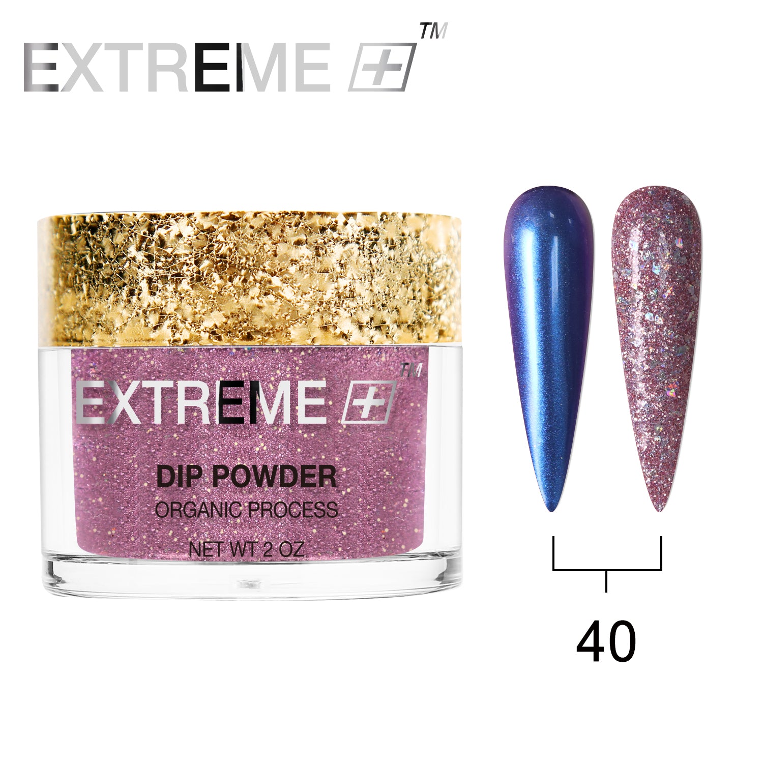 EXTREME+ Holo Chrome Dip Powder - #040