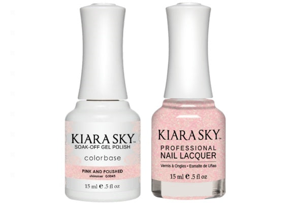 Kiara Sky All-In-One GEL + MATCHING LACQUER (DUO) - 5045 HỒNG VÀ ĐÁNH BÓNG