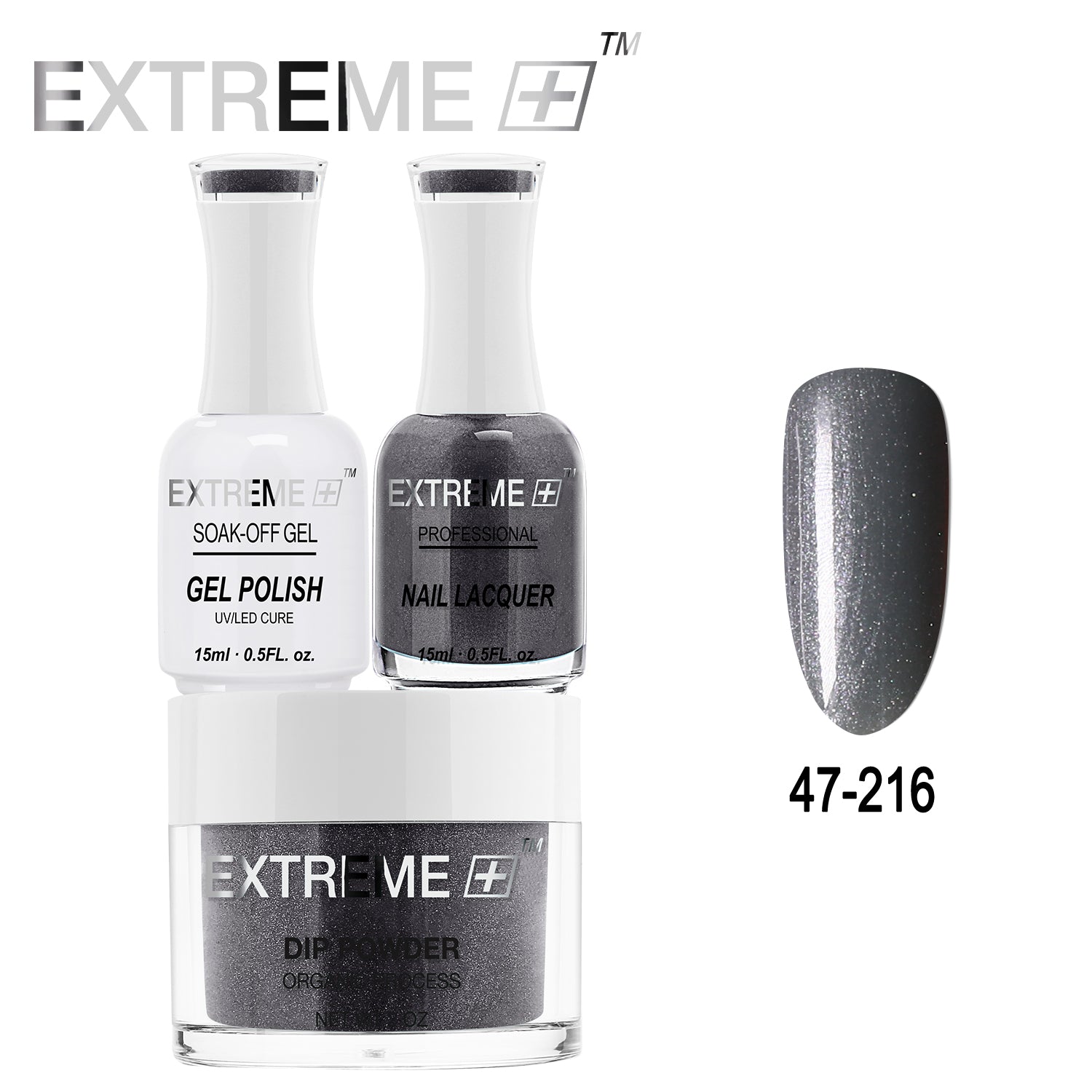 EXTREME+ All-in-One 3-in-1 Combo Set - Dip Powder, Gel Polish, and Nail Lacquer #047