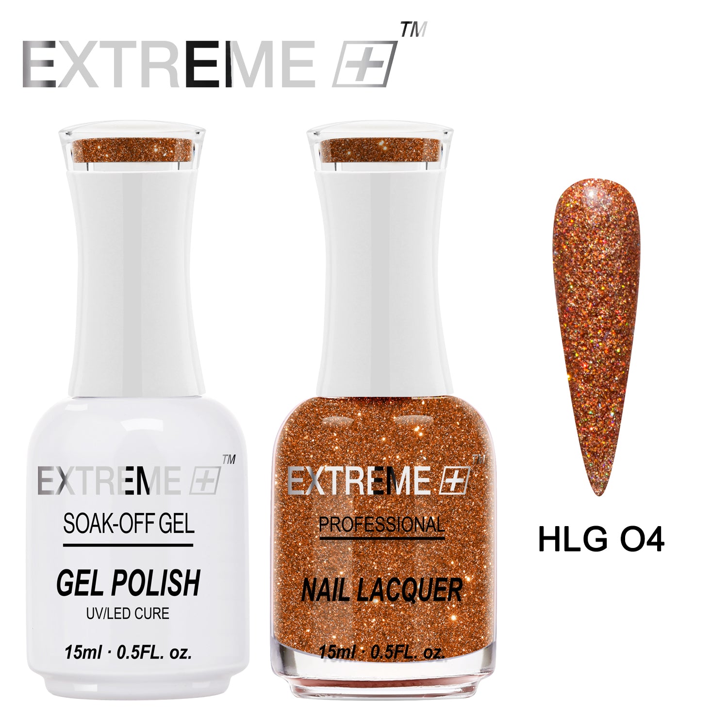 EXTREME+ Holo Chrome Gel Matching Lacquer - #004