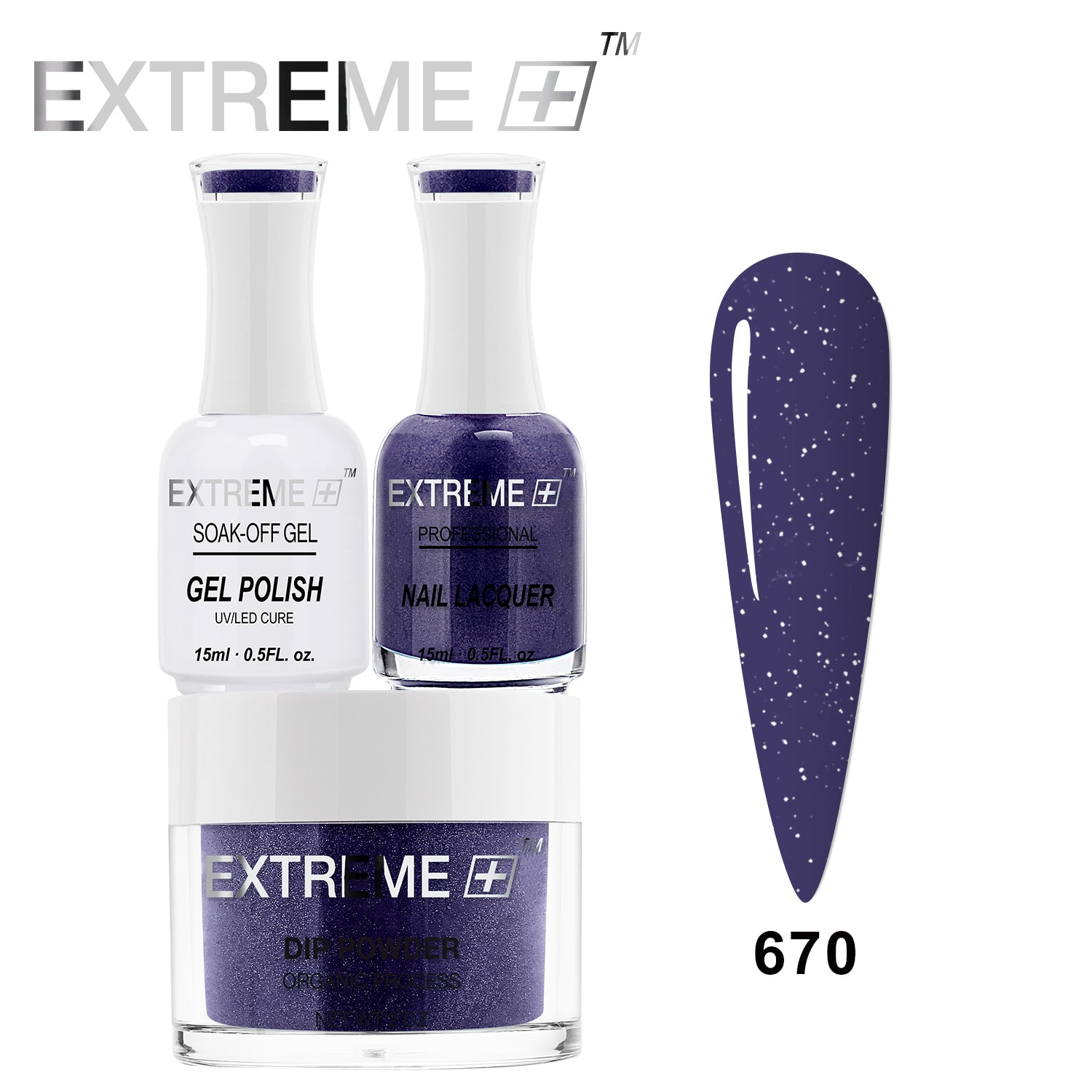 EXTREME+ 3 in 1 Combo Set - Gel, Lacquer, & Dip - #670