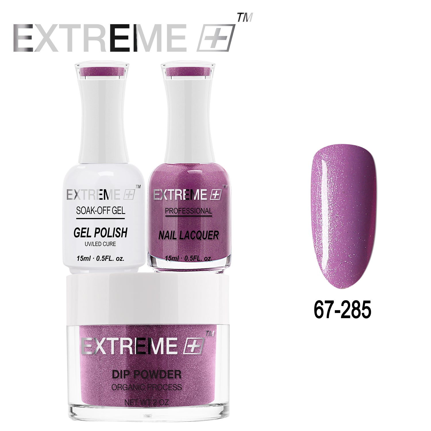 EXTREME+ All-in-One 3-in-1 Combo Set - Dip Powder, Gel Polish, and Nail Lacquer #067