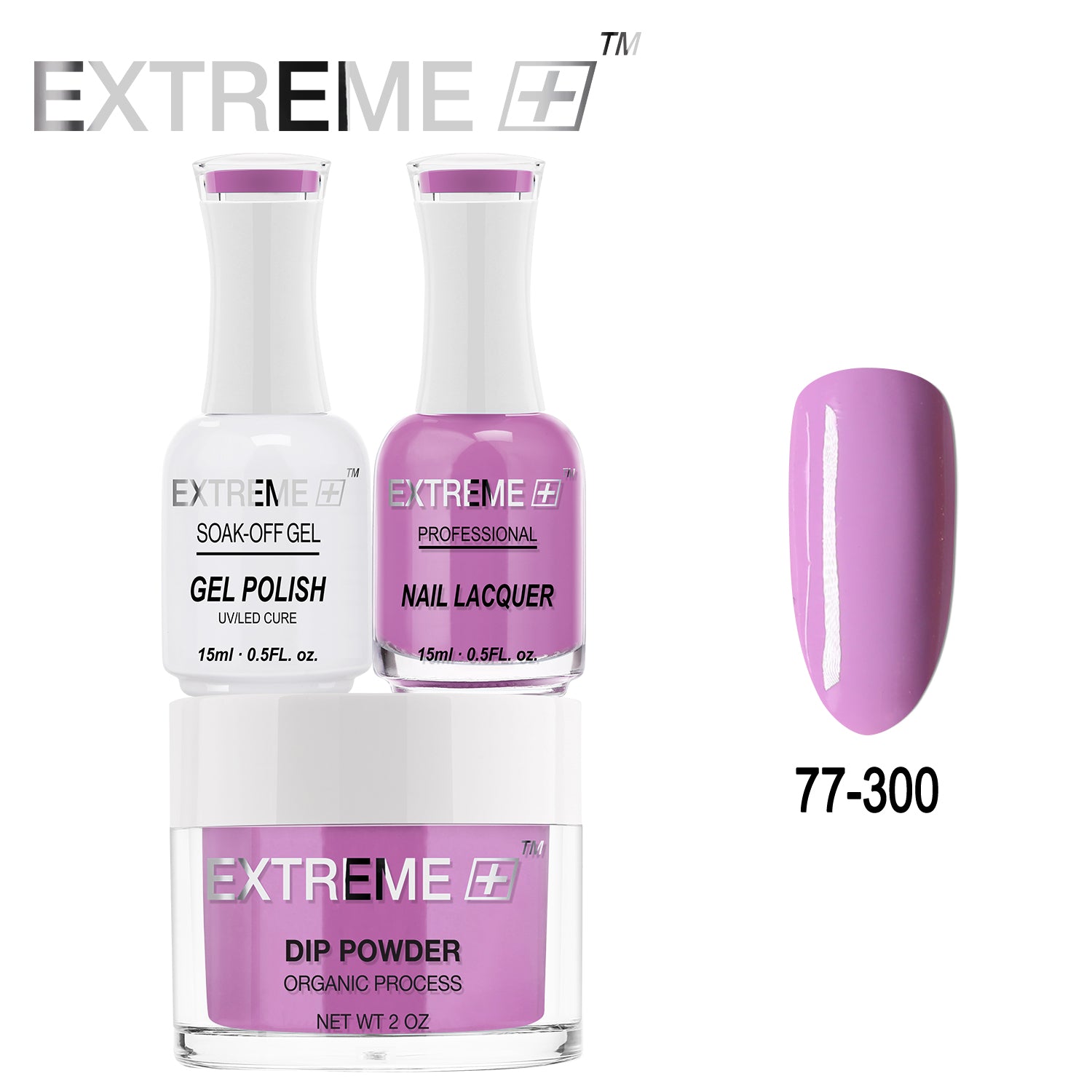 EXTREME+ All-in-One 3-in-1 Combo Set - Dip Powder, Gel Polish, and Nail Lacquer #077