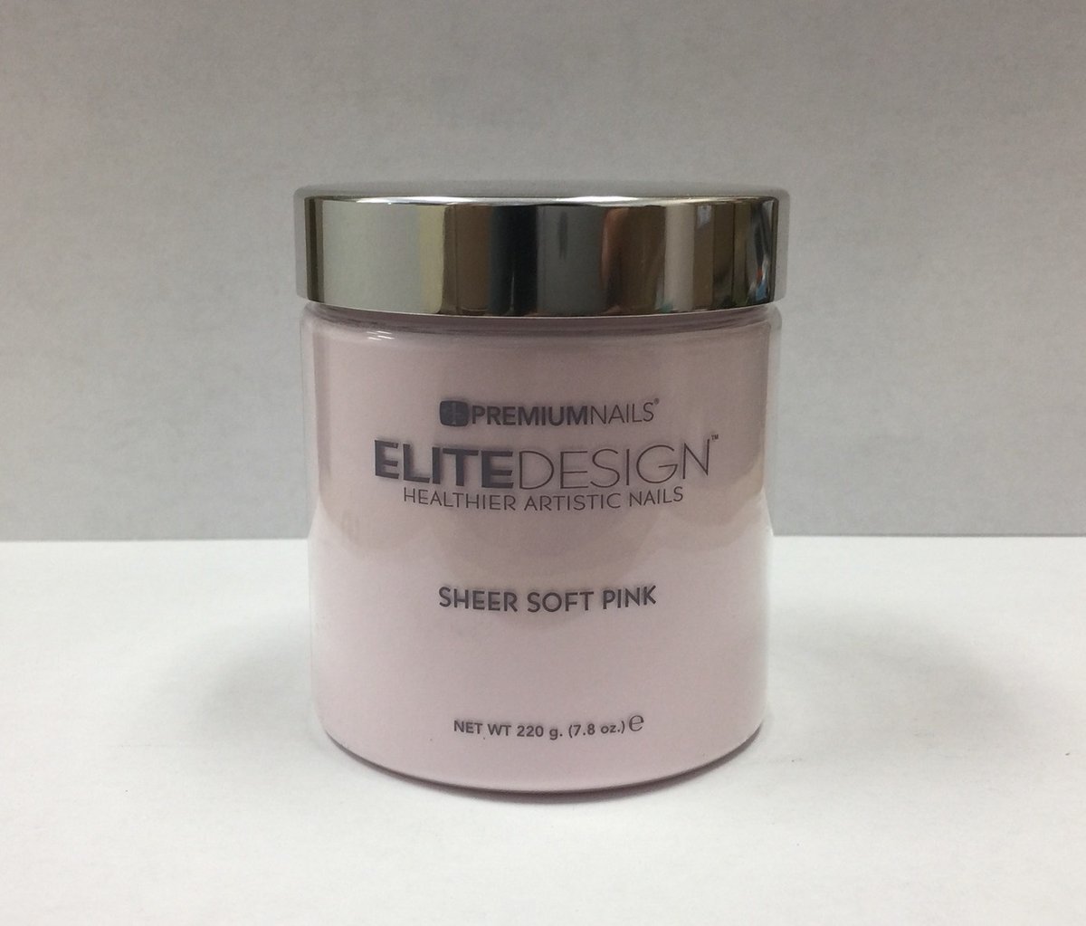 Premium Nails - Elite Design Dipping Powder Pink & White 7.8 oz - Sheer Soft Pink