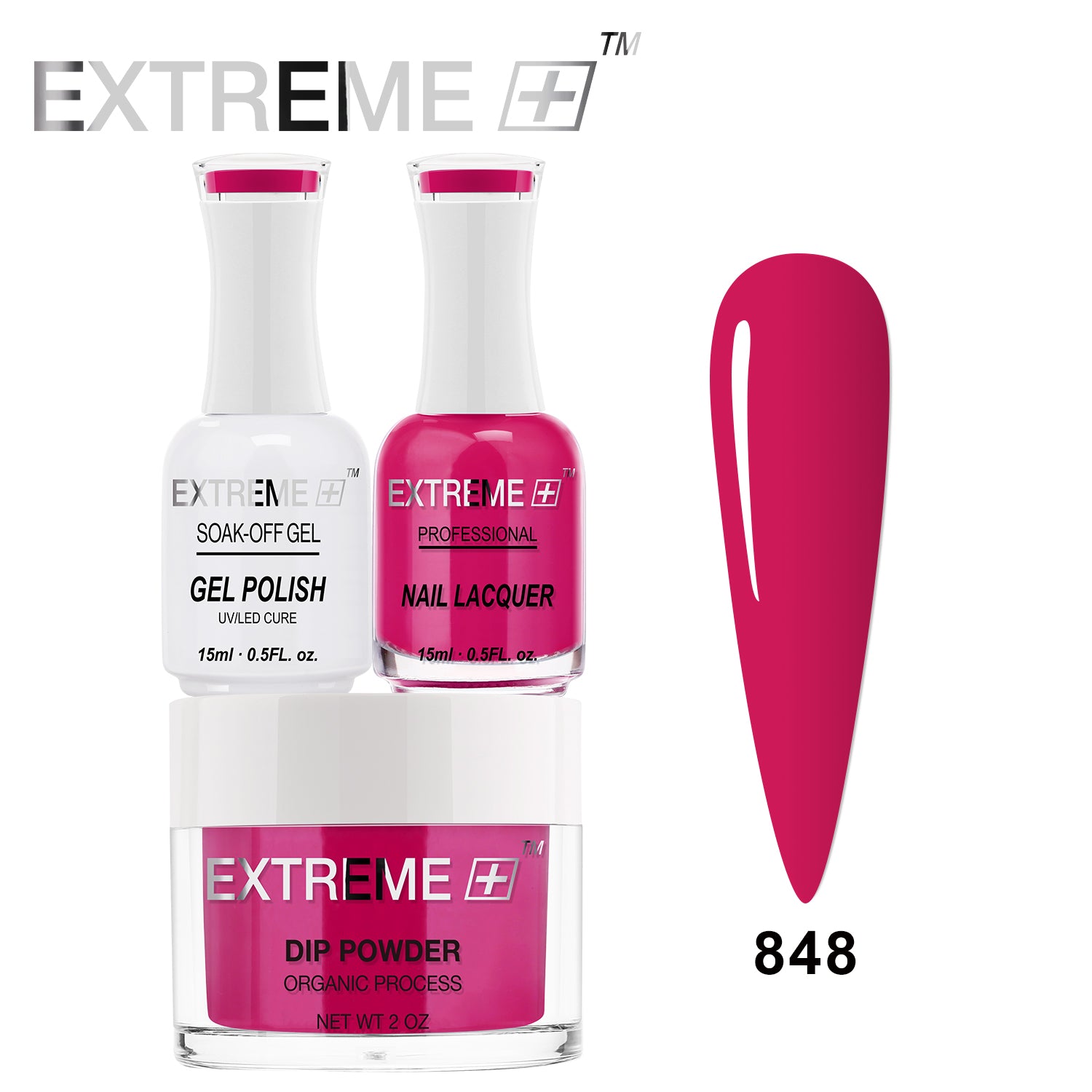 EXTREME+ 3 in 1 Combo Set - Gel, Lacquer, & Dip - #848