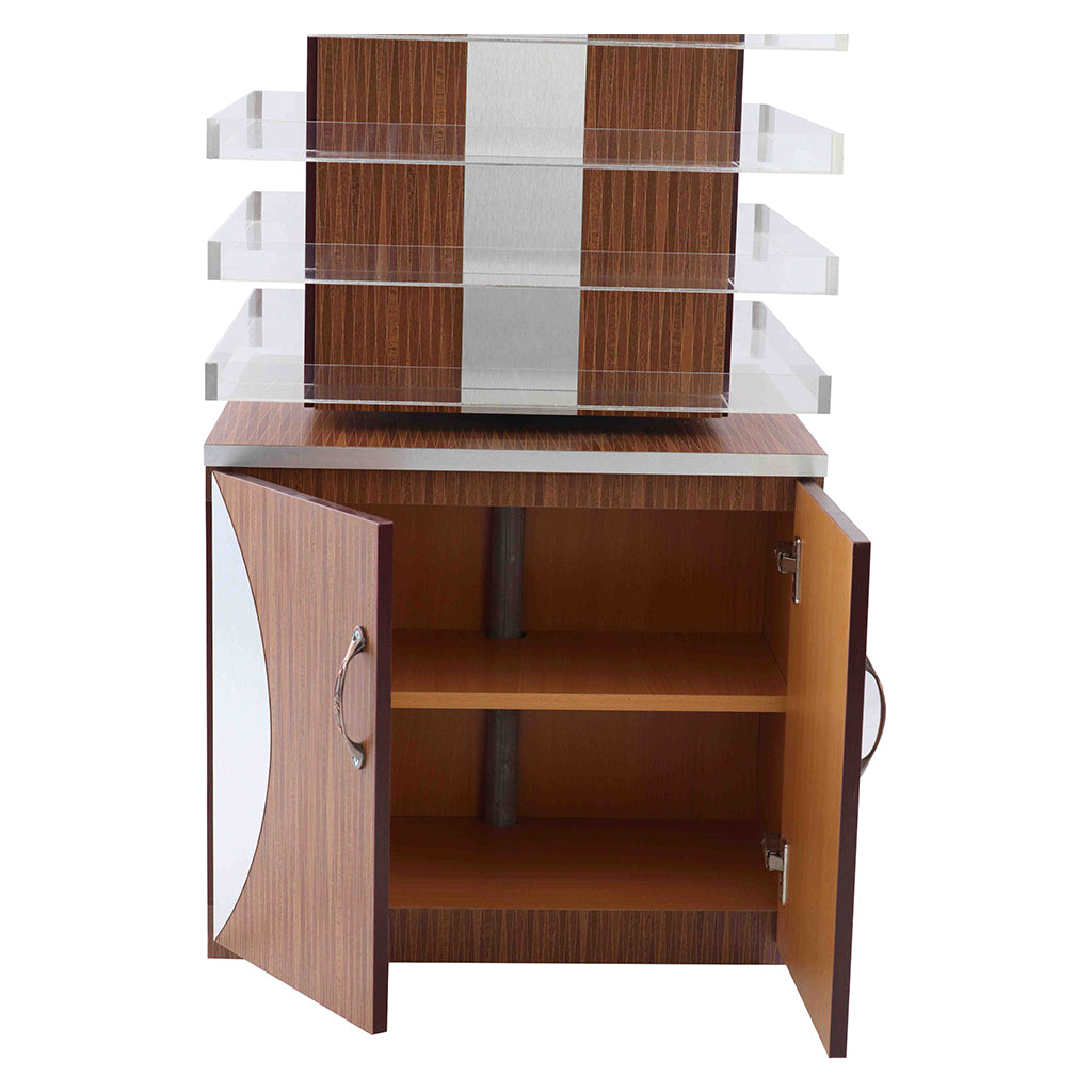 Powder & Polish Display Stand - 600 - Silver Wood