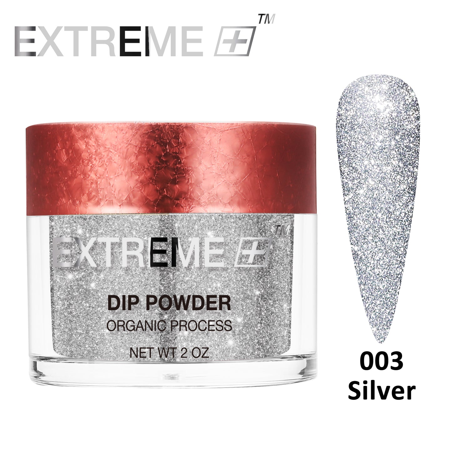 EXTREME+ Flashlight on Nail Reflective Glitter Dipping Powder - #003 Silver