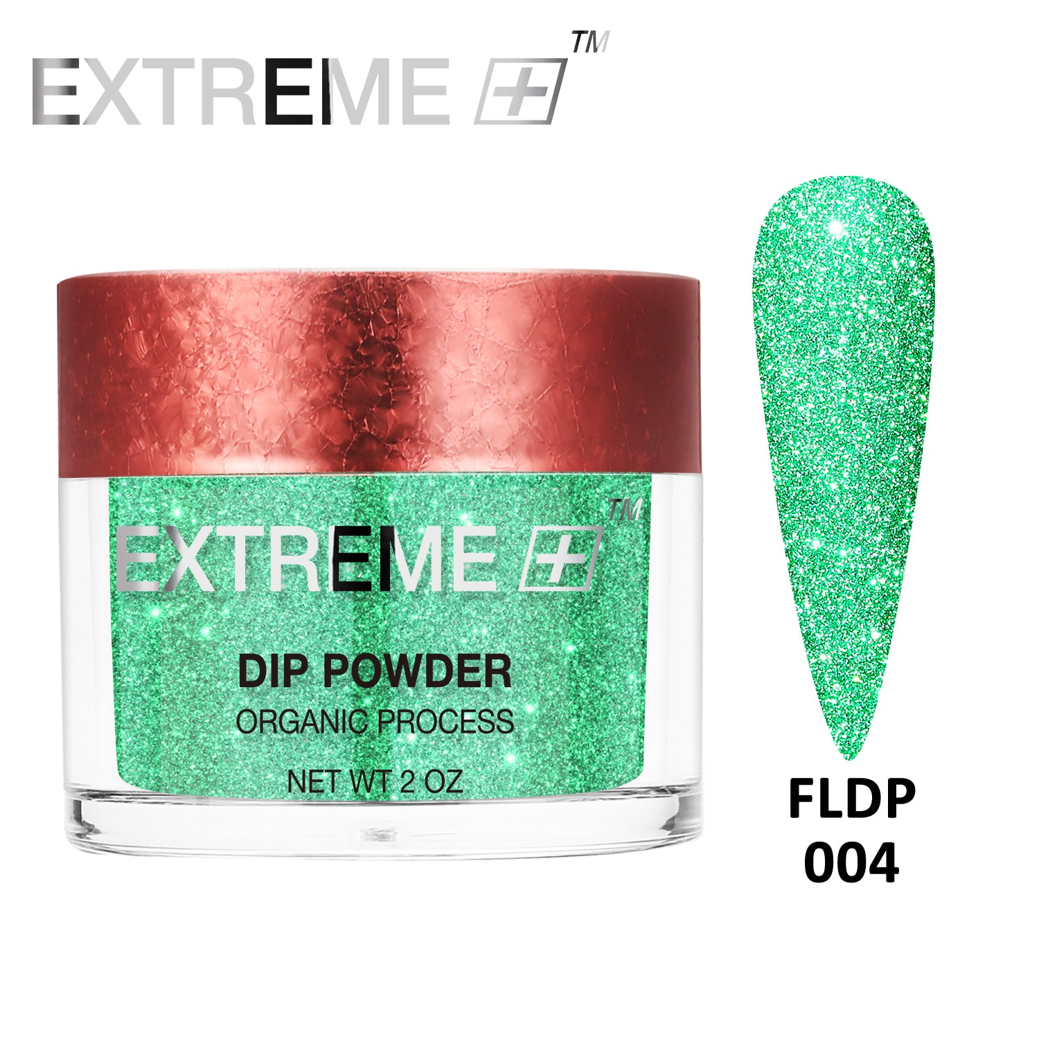 EXTREME+ Flashlight on Nail Reflective Glitter Dipping Powder - #004 Jade